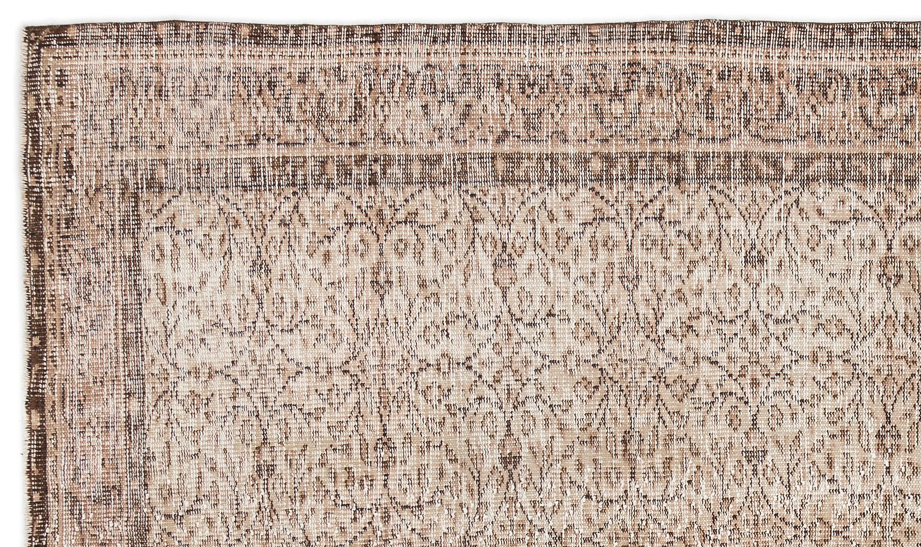 Atina 13707 Beige Vintage Wool Handmade Area Rug 5'3" x 8'10"