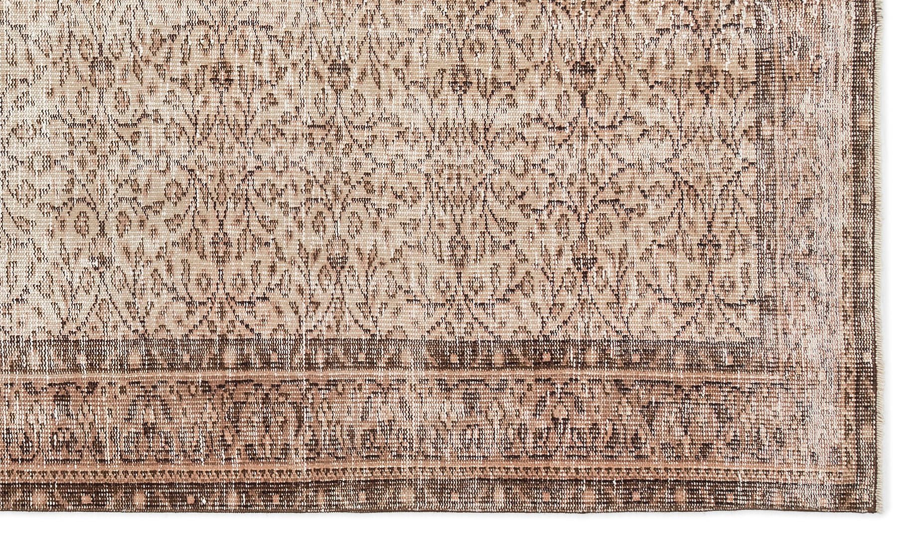 Atina 13707 Beige Vintage Wool Handmade Area Rug 5'3" x 8'10"