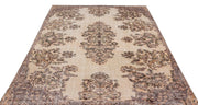 Atina 13736 Beige Vintage Wool Handmade Area Rug 5'10" x 9'1"