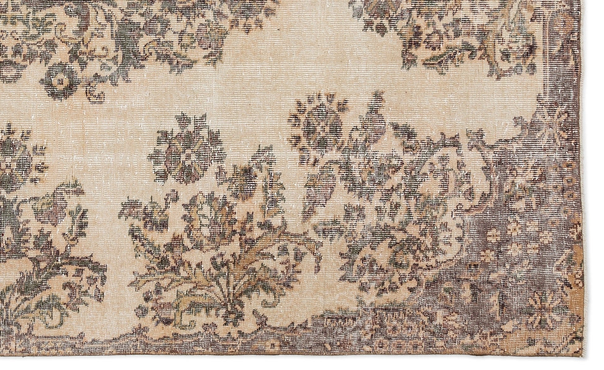Atina 13736 Beige Vintage Wool Handmade Area Rug 5'10" x 9'1"