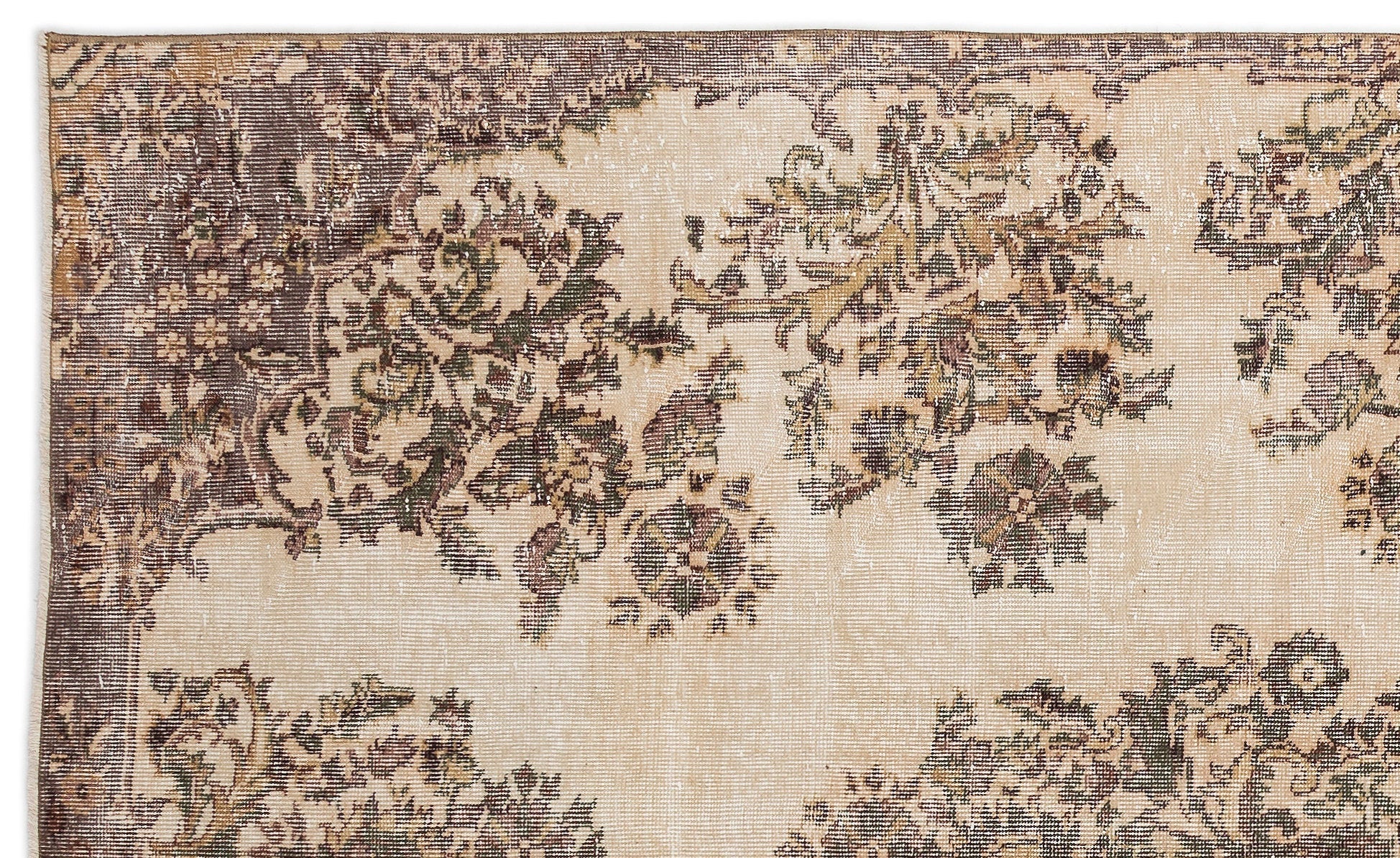 Atina 13736 Beige Vintage Wool Handmade Area Rug 5'10" x 9'1"