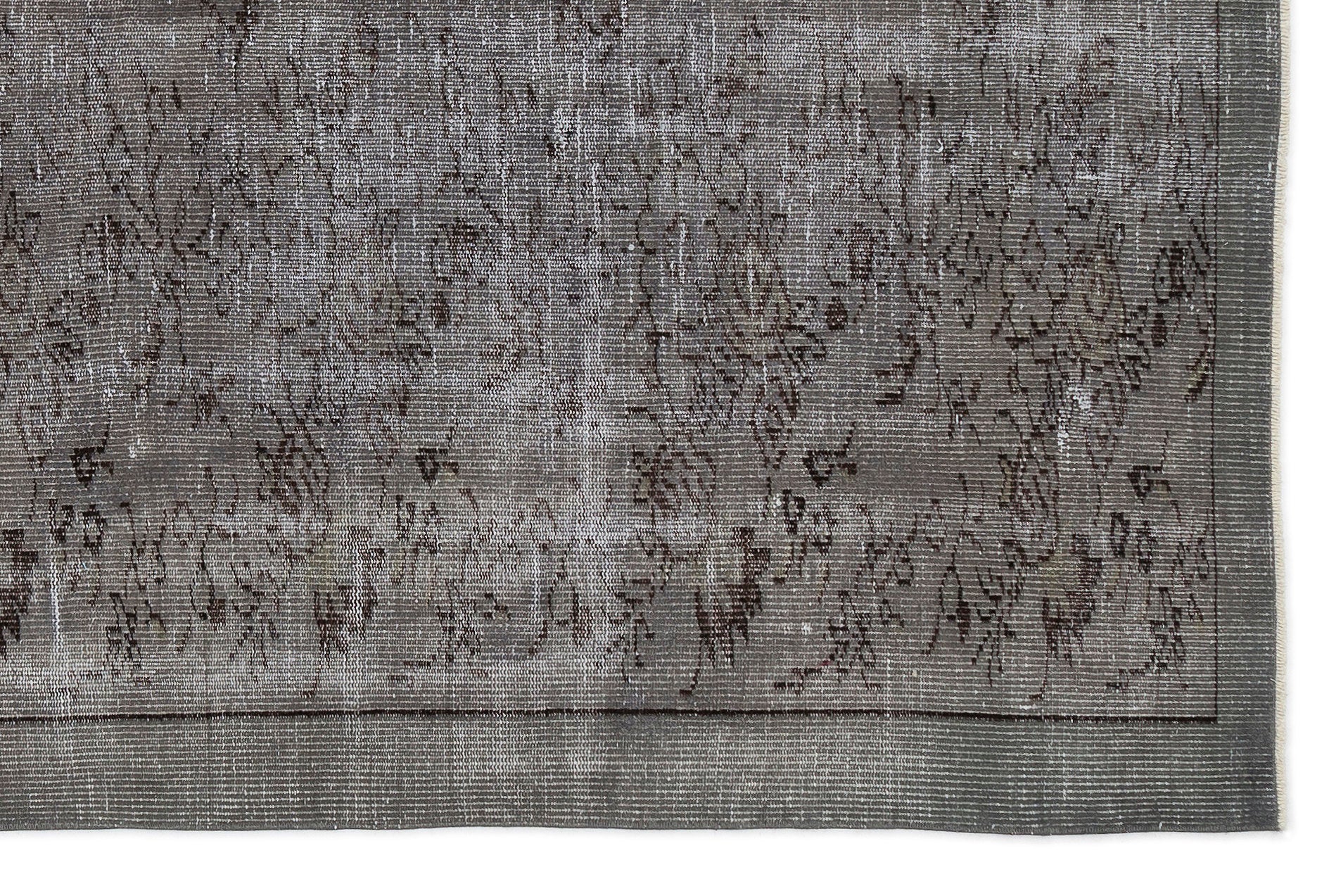 Atina 13761 Grey Vintage Wool Handmade Area Rug 5'11" x 9'3"