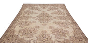Atina 14092 Beige Vintage Wool Handmade Area Rug 6'10" x 10'2"