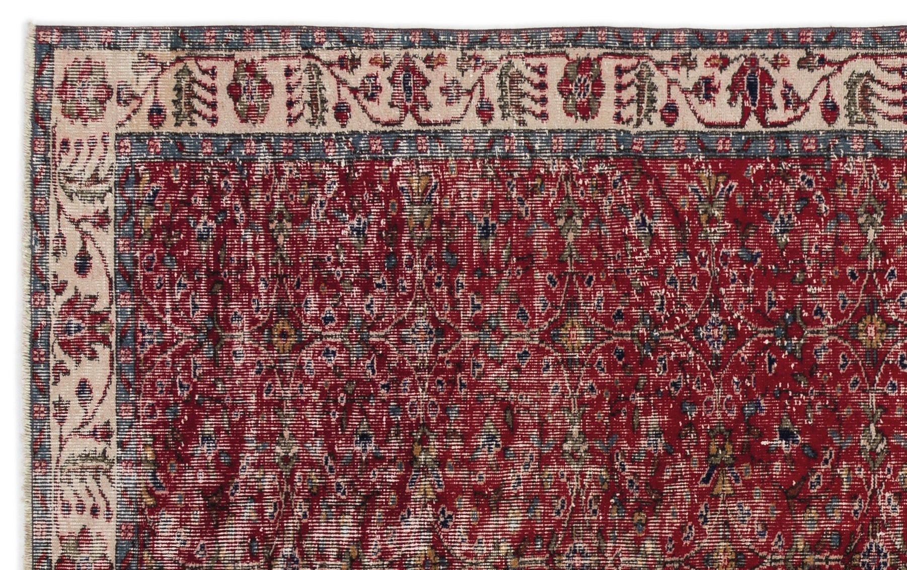 Atina 14157 Red Vintage Wool Handmade Area Rug 5'5" x 8'8"