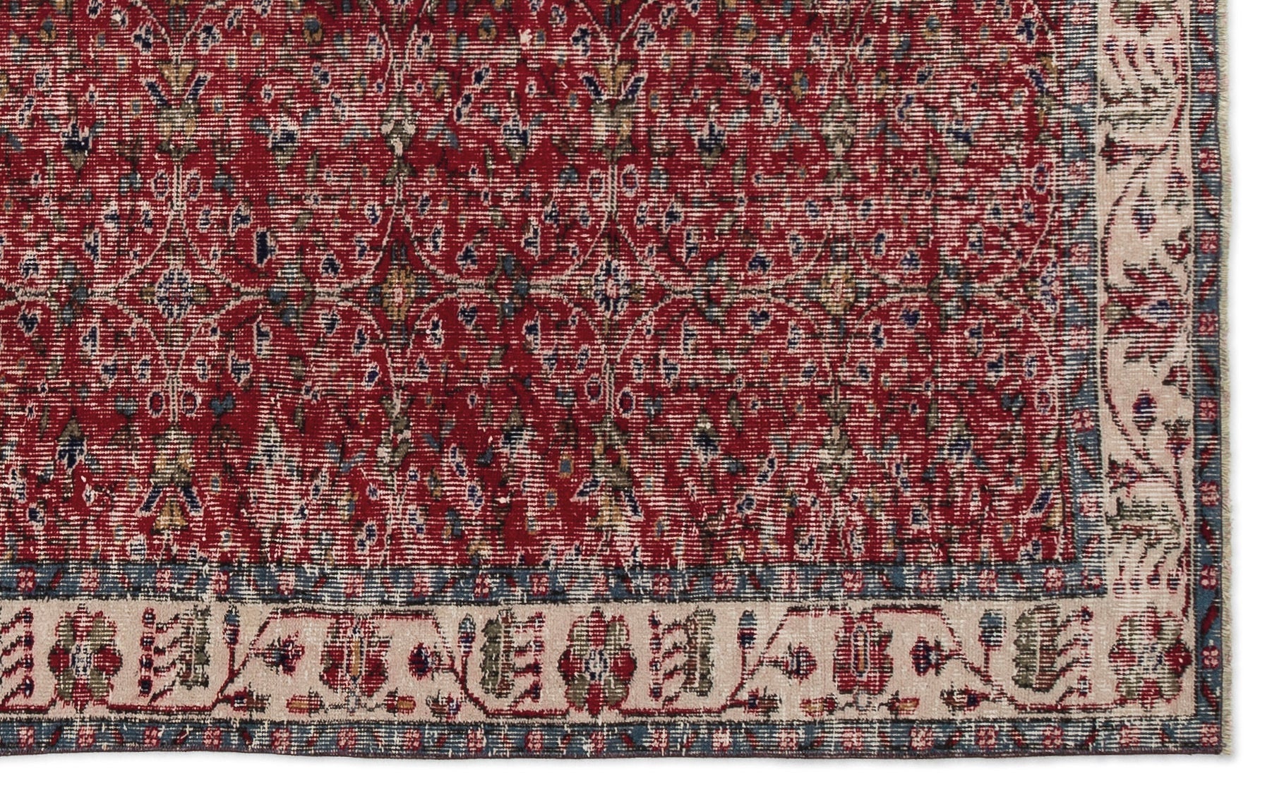 Atina 14157 Red Vintage Wool Handmade Area Rug 5'5" x 8'8"