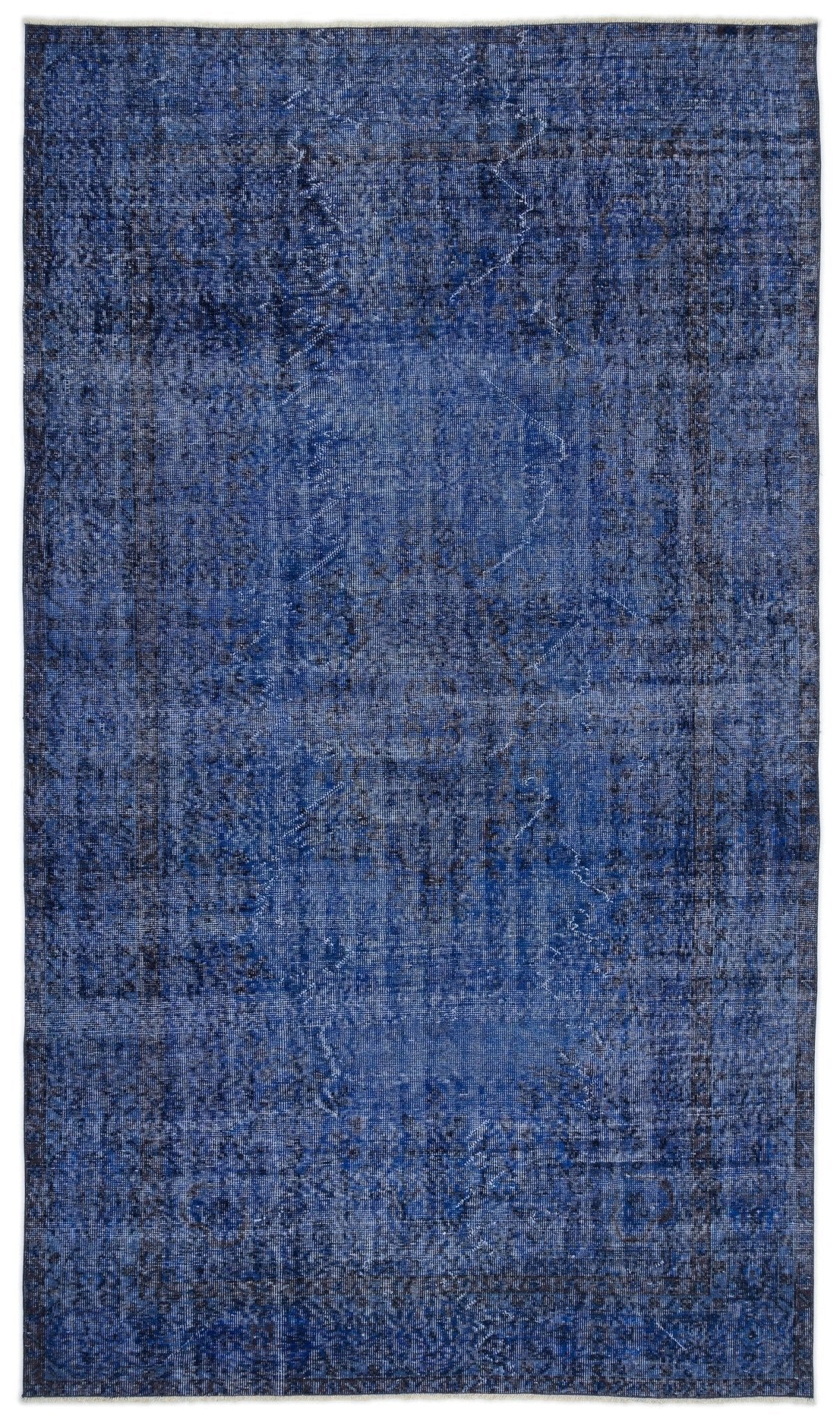 Atina 14320 Blue Vintage Wool Handmade Area Rug 5'6" x 9'5"