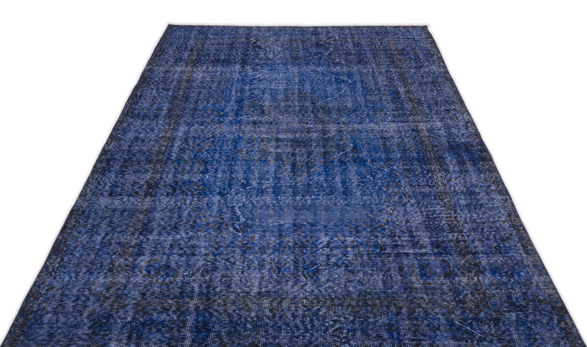 Atina 14320 Blue Vintage Wool Handmade Area Rug 5'6" x 9'5"