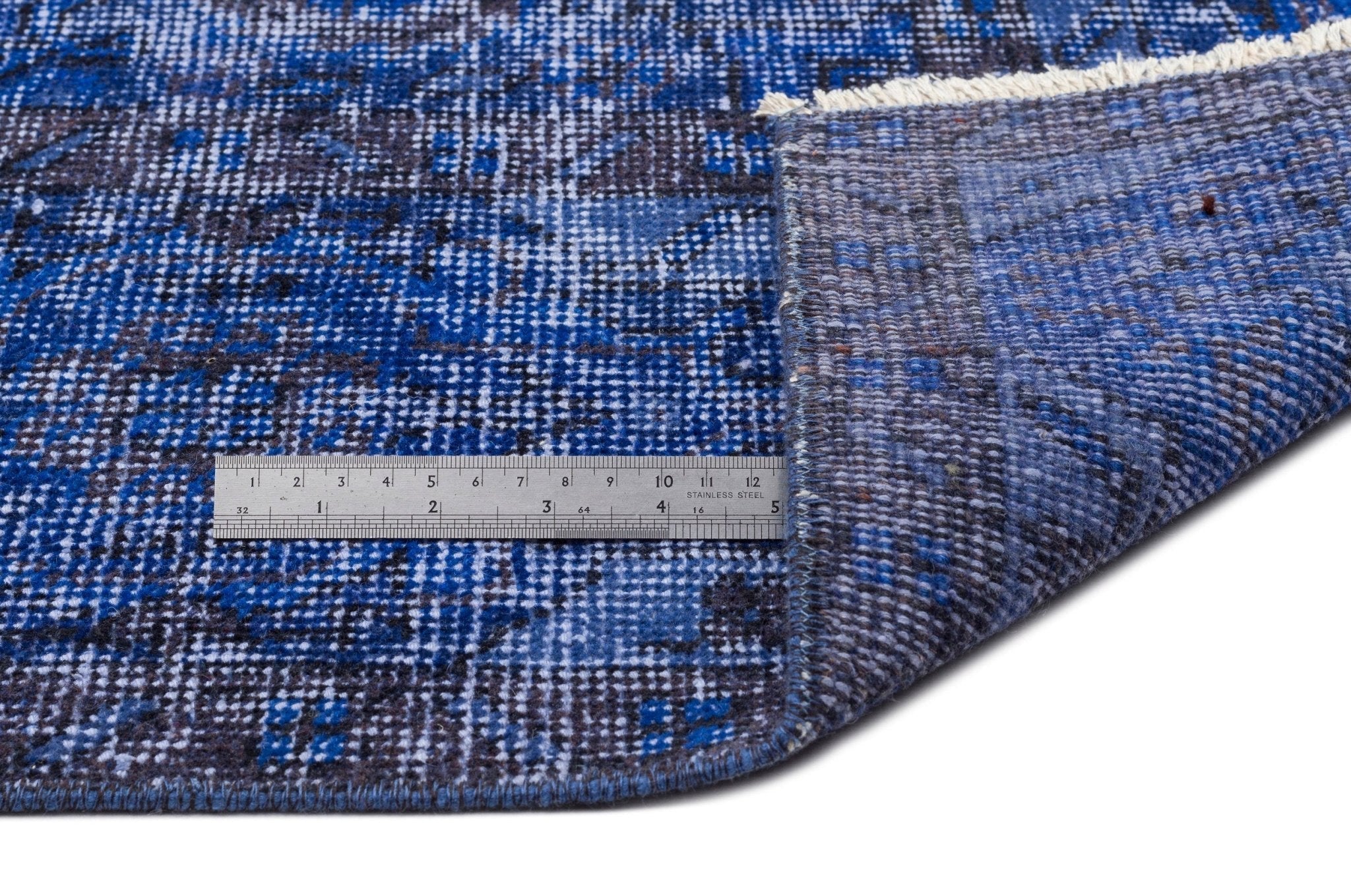 Atina 14320 Blue Vintage Wool Handmade Area Rug 5'6" x 9'5"