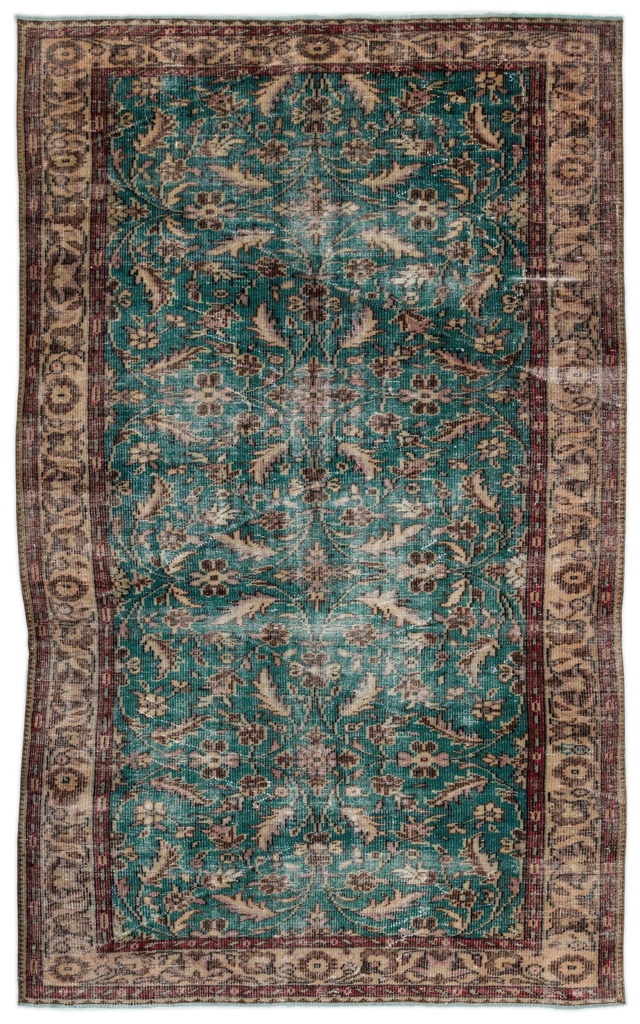 Atina 14325 Beige Vintage Wool Handmade Area Rug 6'0" x 9'0"