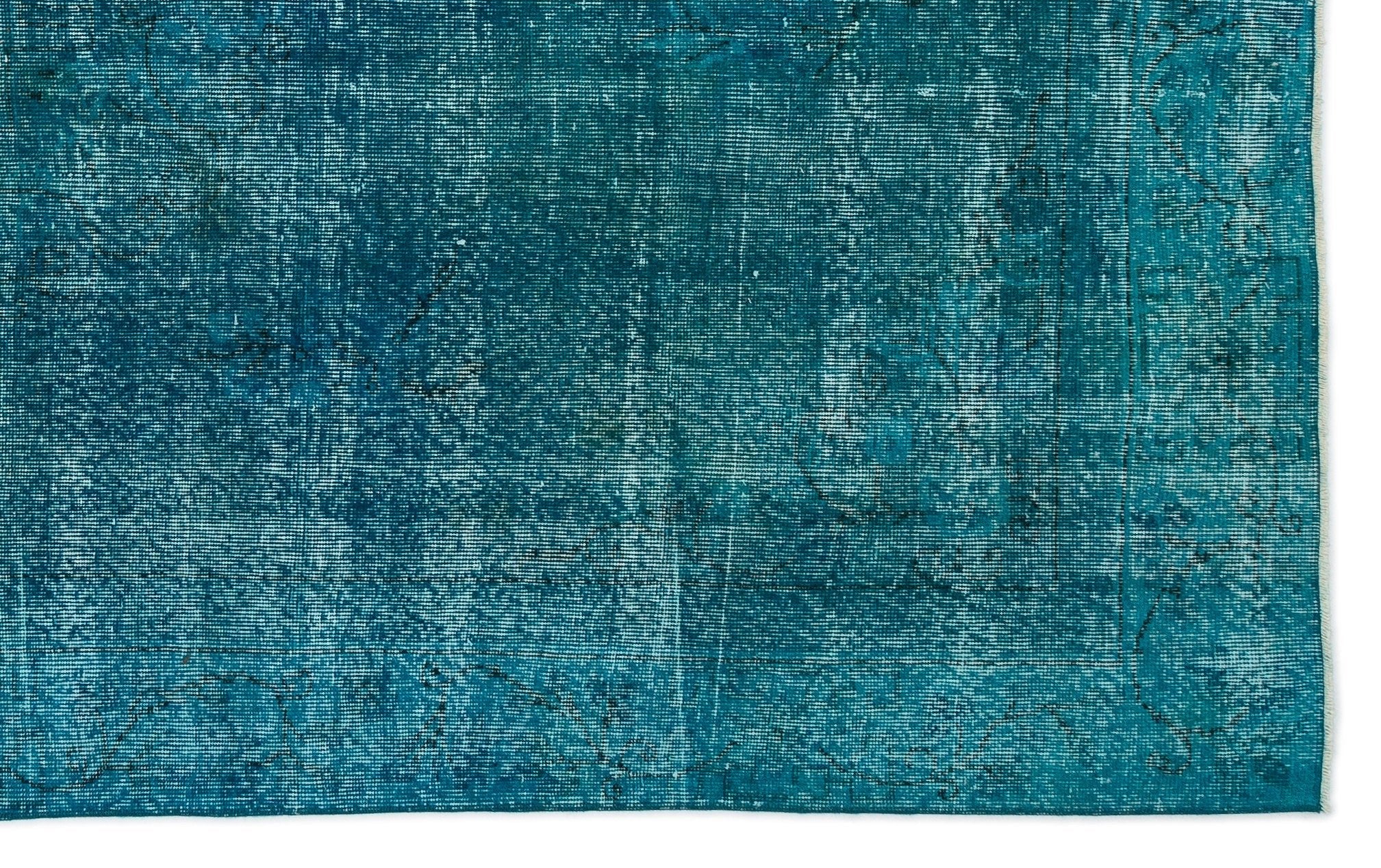 Atina 14364 Turquoise Vintage Wool Handmade Area Rug 6'0" x 9'7"