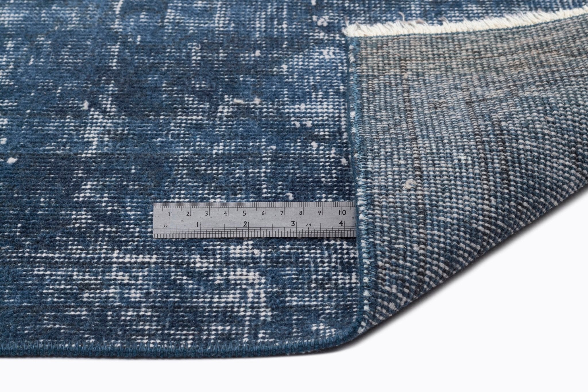 Atina 14429 Blue Vintage Wool Handmade Area Rug 5'3" x 8'10"