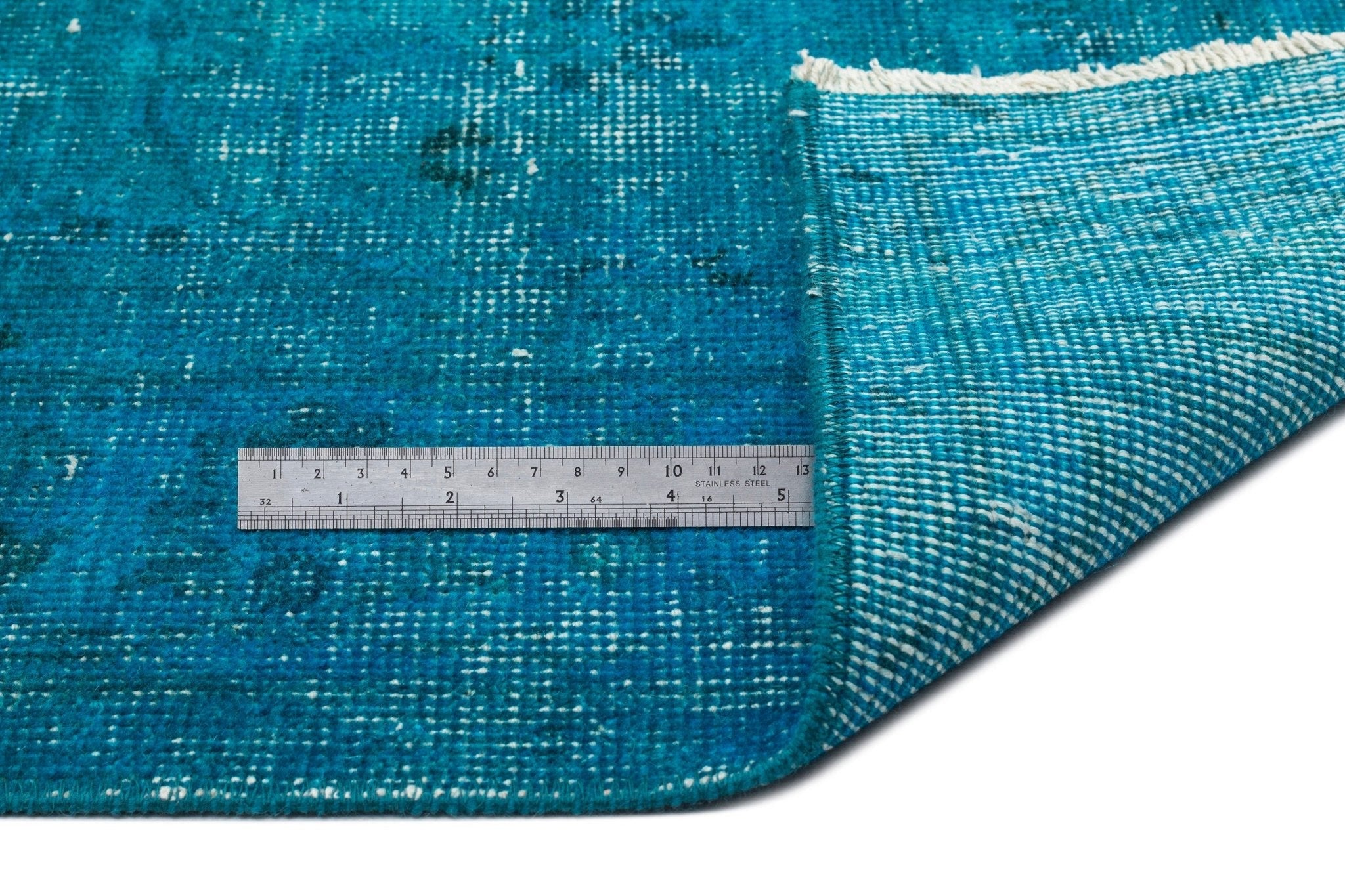 Atina 14475 Turquoise Vintage Wool Handmade Area Rug 4'11" x 8'2"