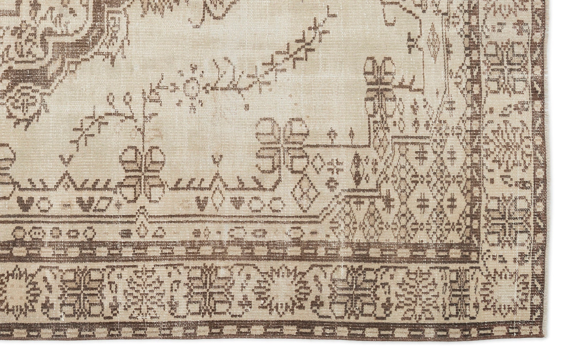 Atina 14678 Beige Vintage Wool Handmade Area Rug 6'0" x 9'6"