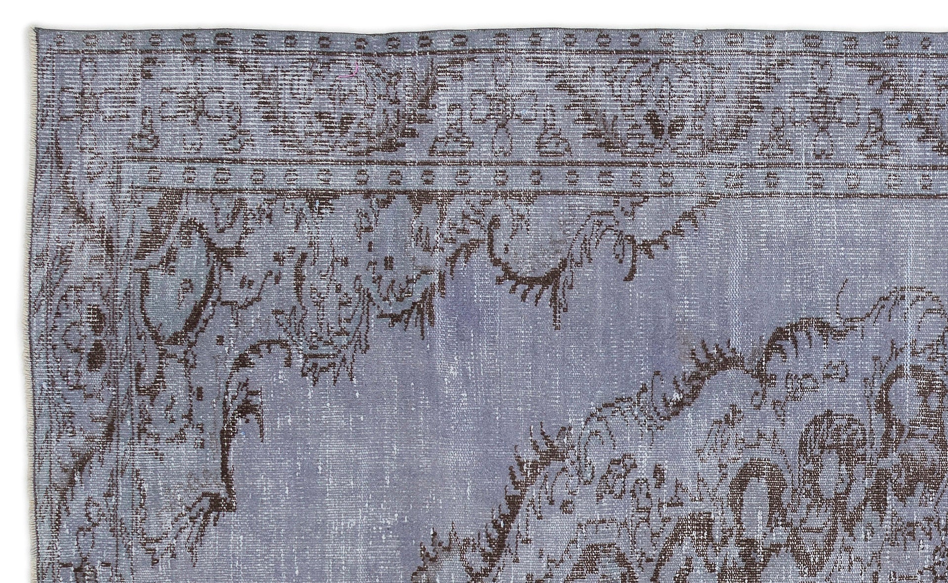Atina 14952 Blue Vintage Wool Handmade Area Rug 5'6" x 9'3"