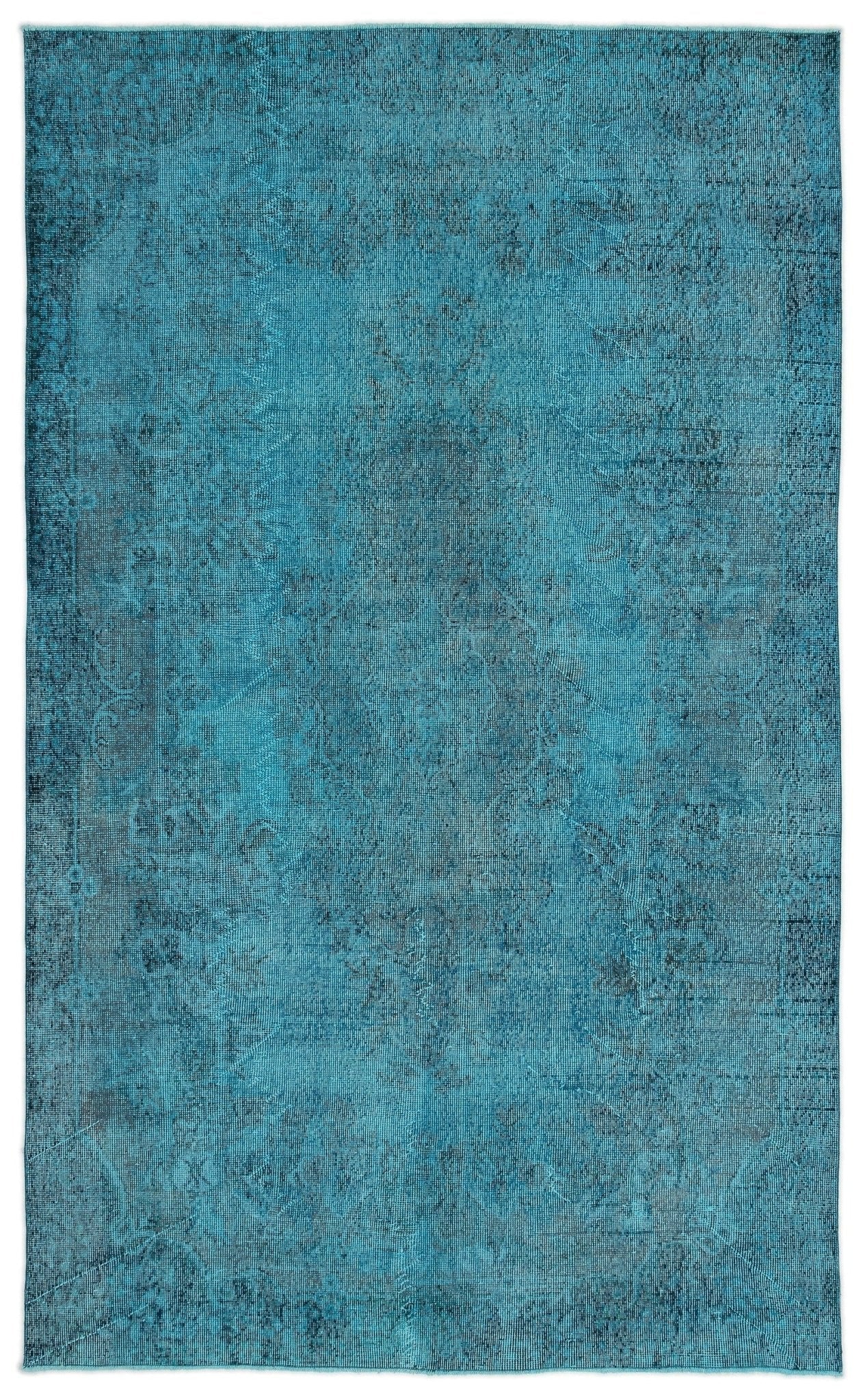 Atina 14976 Turquoise Vintage Wool Handmade Area Rug 5'11" x 9'5"