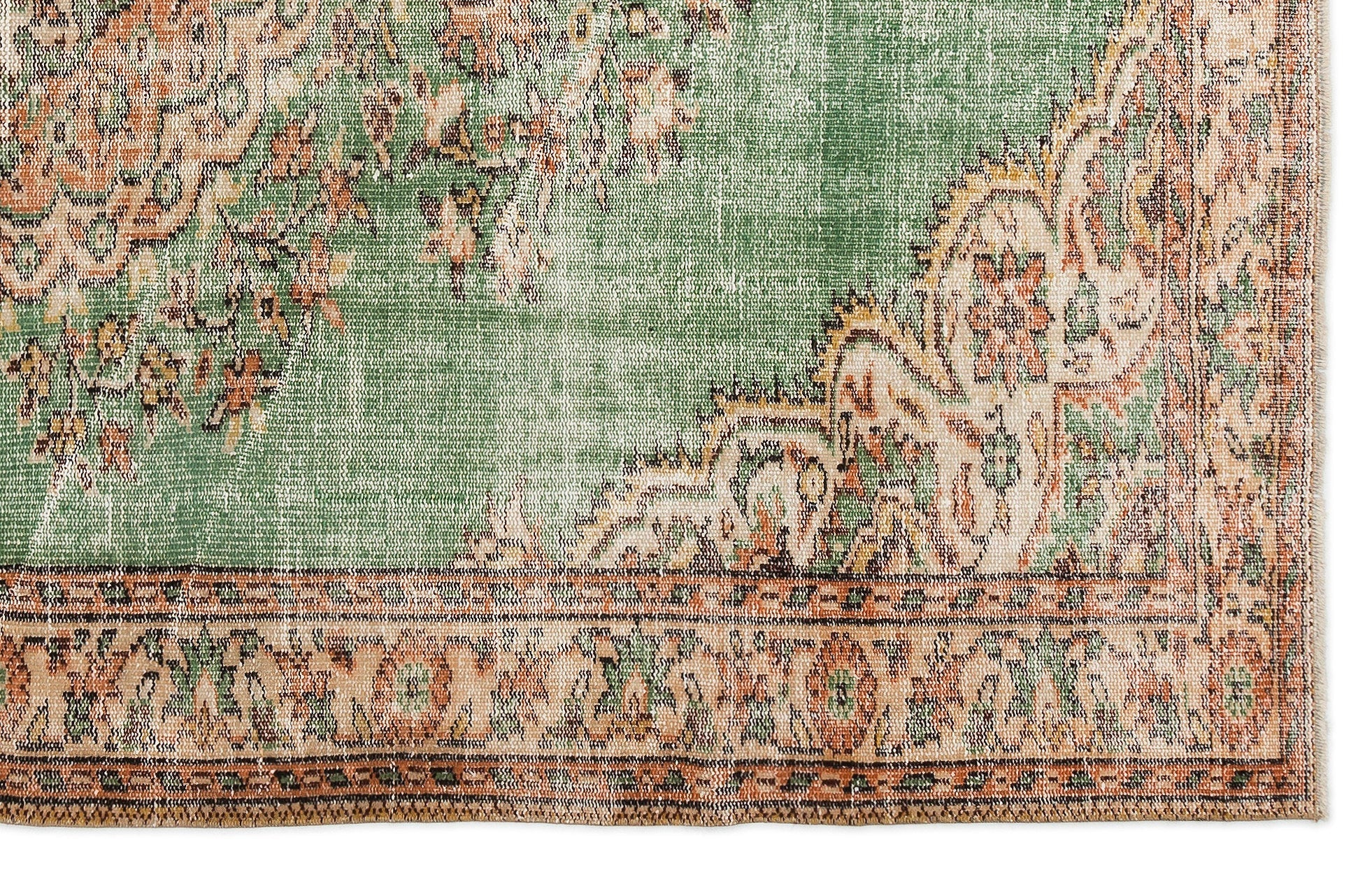 Atina 15057 Beige Vintage Wool Handmade Area Rug 5'11" x 9'3"