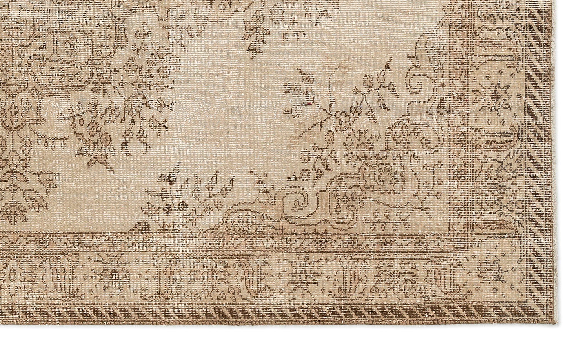 Atina 15139 Beige Vintage Wool Handmade Area Rug 5'7" x 9'6"