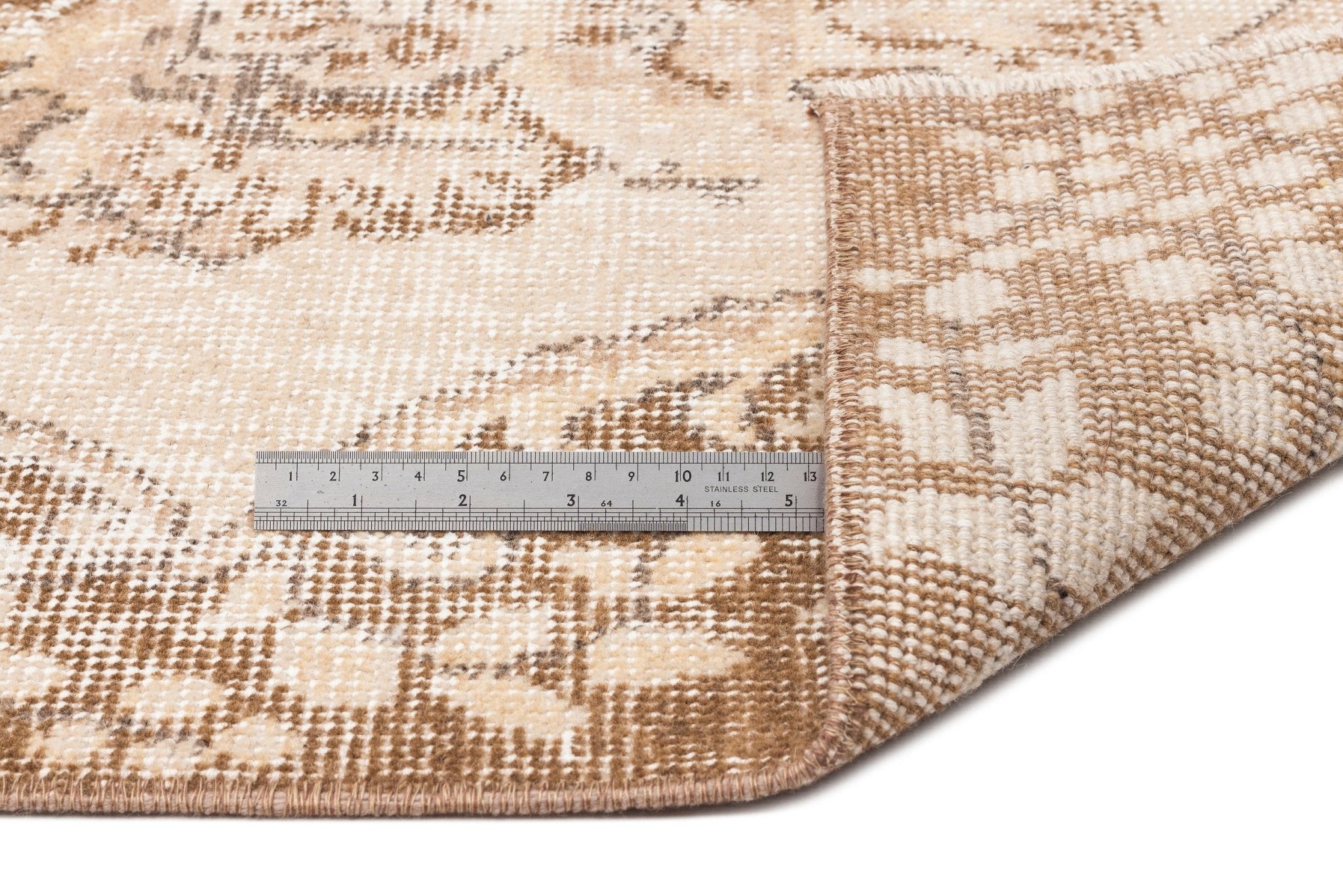 Atina 15149 Beige Vintage Wool Handmade Area Rug 5'6" x 9'6"