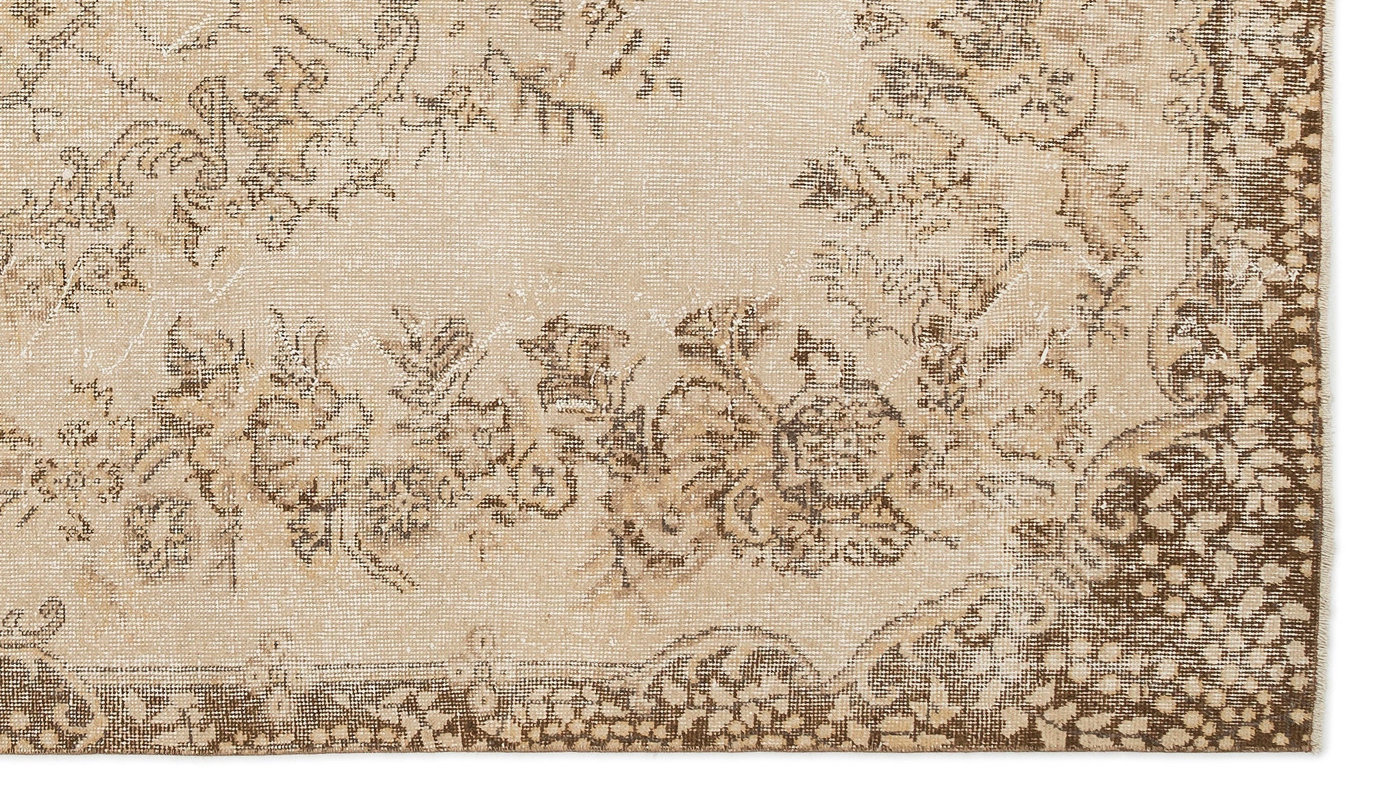 Atina 15149 Beige Vintage Wool Handmade Area Rug 5'6" x 9'6"