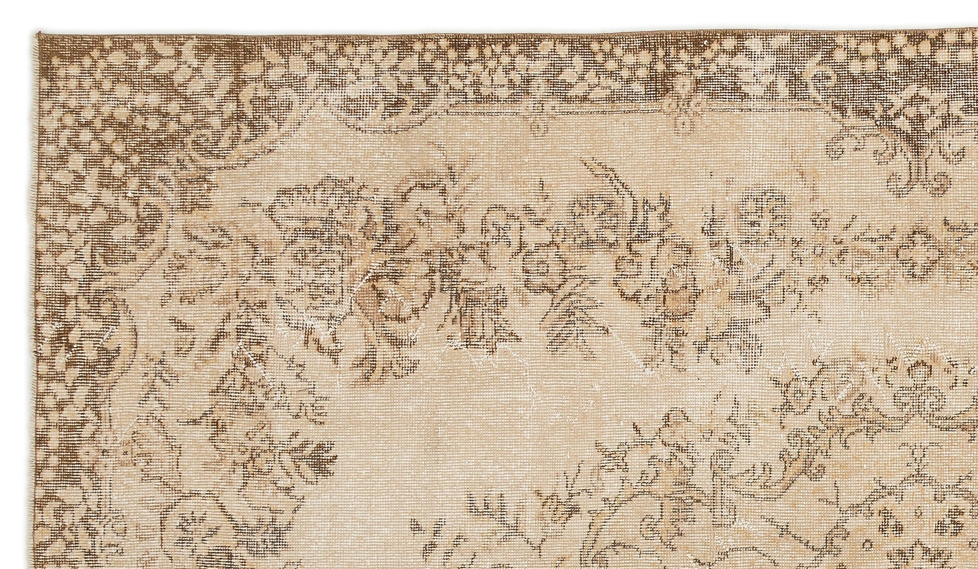 Atina 15149 Beige Vintage Wool Handmade Area Rug 5'6" x 9'6"
