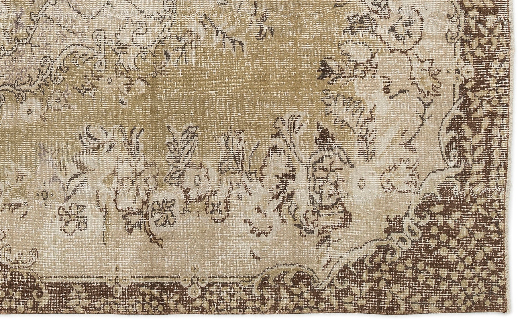 Atina 15150 Beige Vintage Wool Handmade Area Rug 5'6" x 8'8"