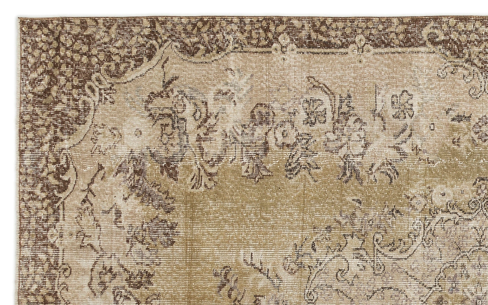 Atina 15150 Beige Vintage Wool Handmade Area Rug 5'6" x 8'8"