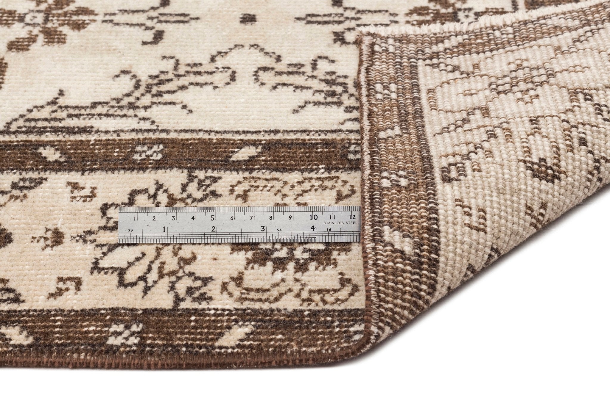 Atina 15171 Beige Vintage Wool Handmade Area Rug 5'5" x 8'10"