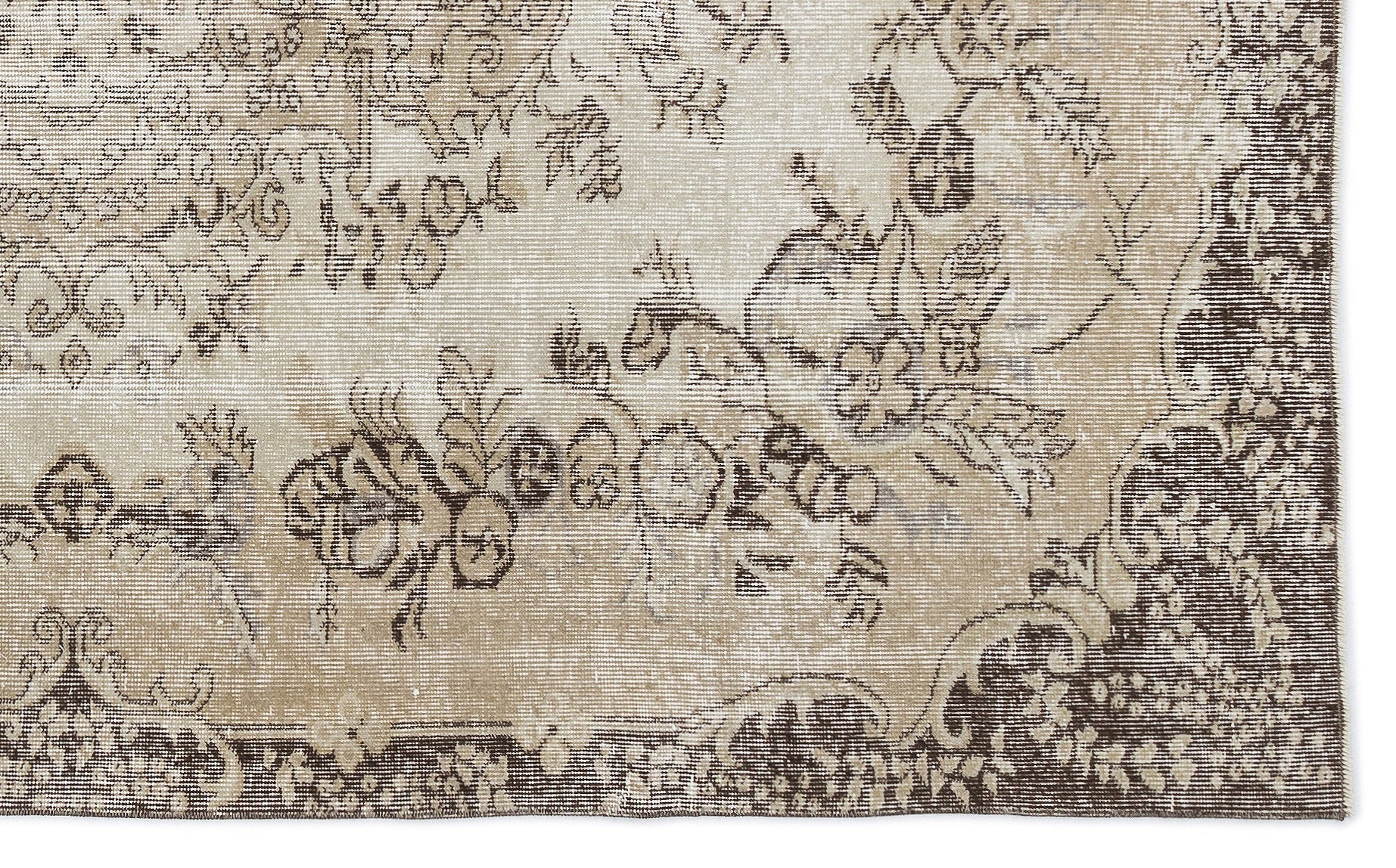 Atina 15180 Beige Vintage Wool Handmade Area Rug 5'5" x 8'9"