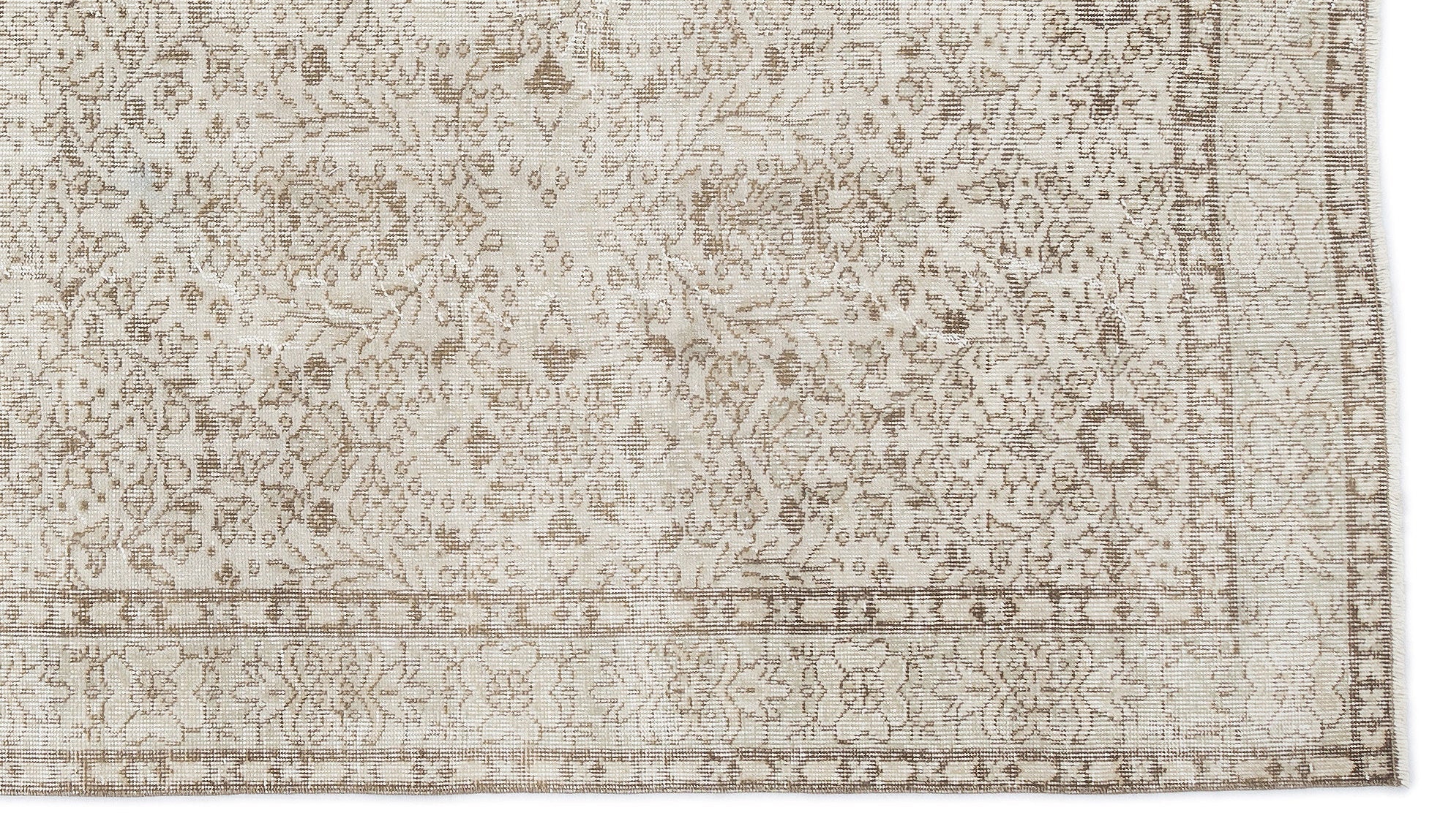 Atina 15188 Beige Vintage Wool Handmade Area Rug 5'6" x 9'4"