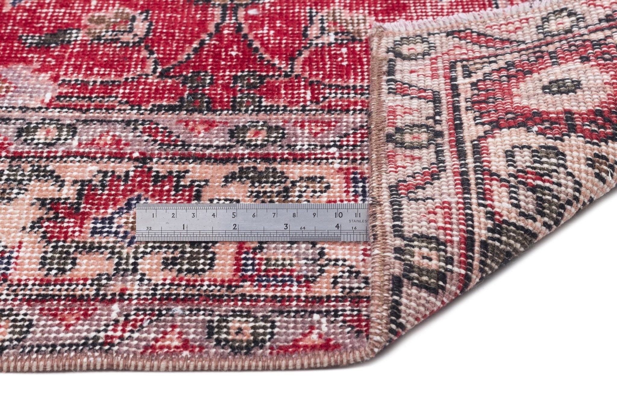 Atina 15203 Red Vintage Wool Handmade Area Rug 5'6" x 9'5"