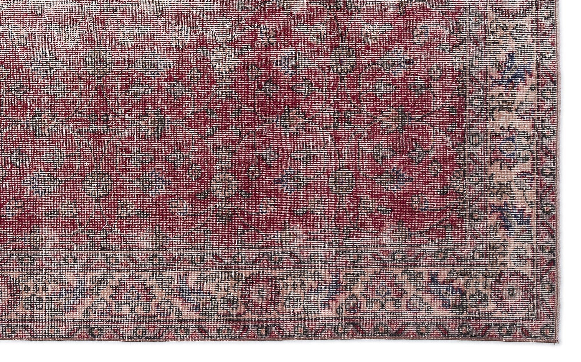 Atina 15203 Red Vintage Wool Handmade Area Rug 5'6" x 9'5"