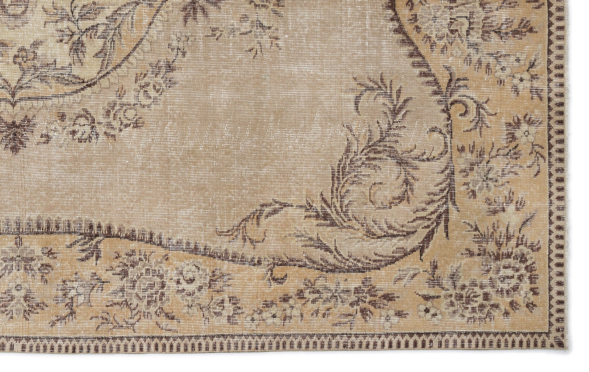 Atina 15214 Beige Vintage Wool Handmade Area Rug 6'1" x 9'8"