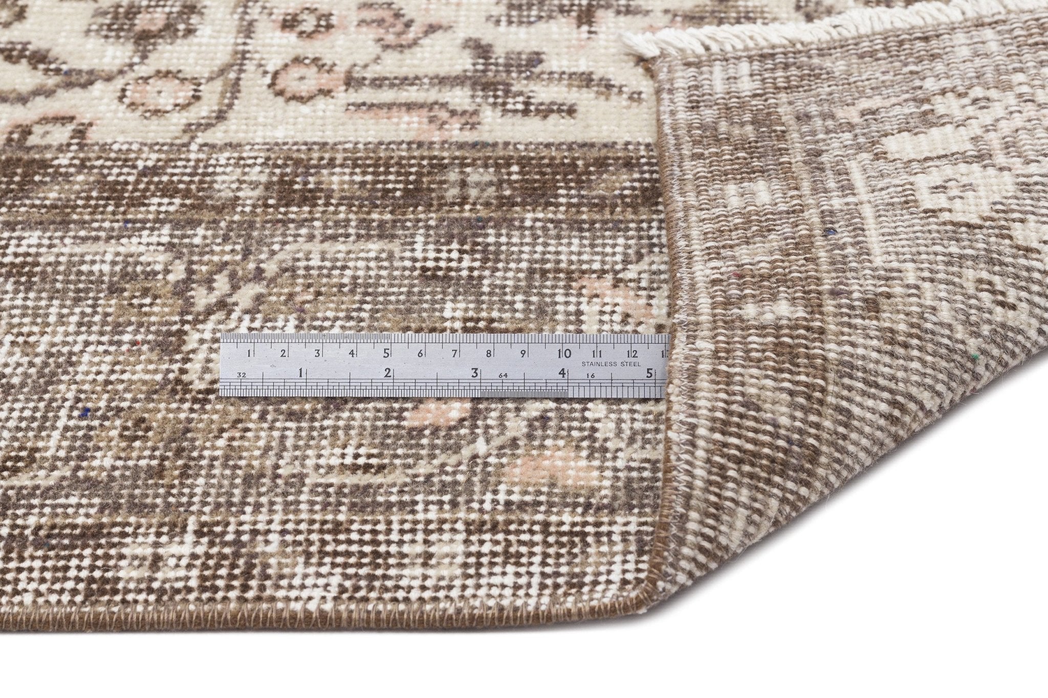 Atina 15236 Beige Vintage Wool Handmade Area Rug 5'9" x 9'5"