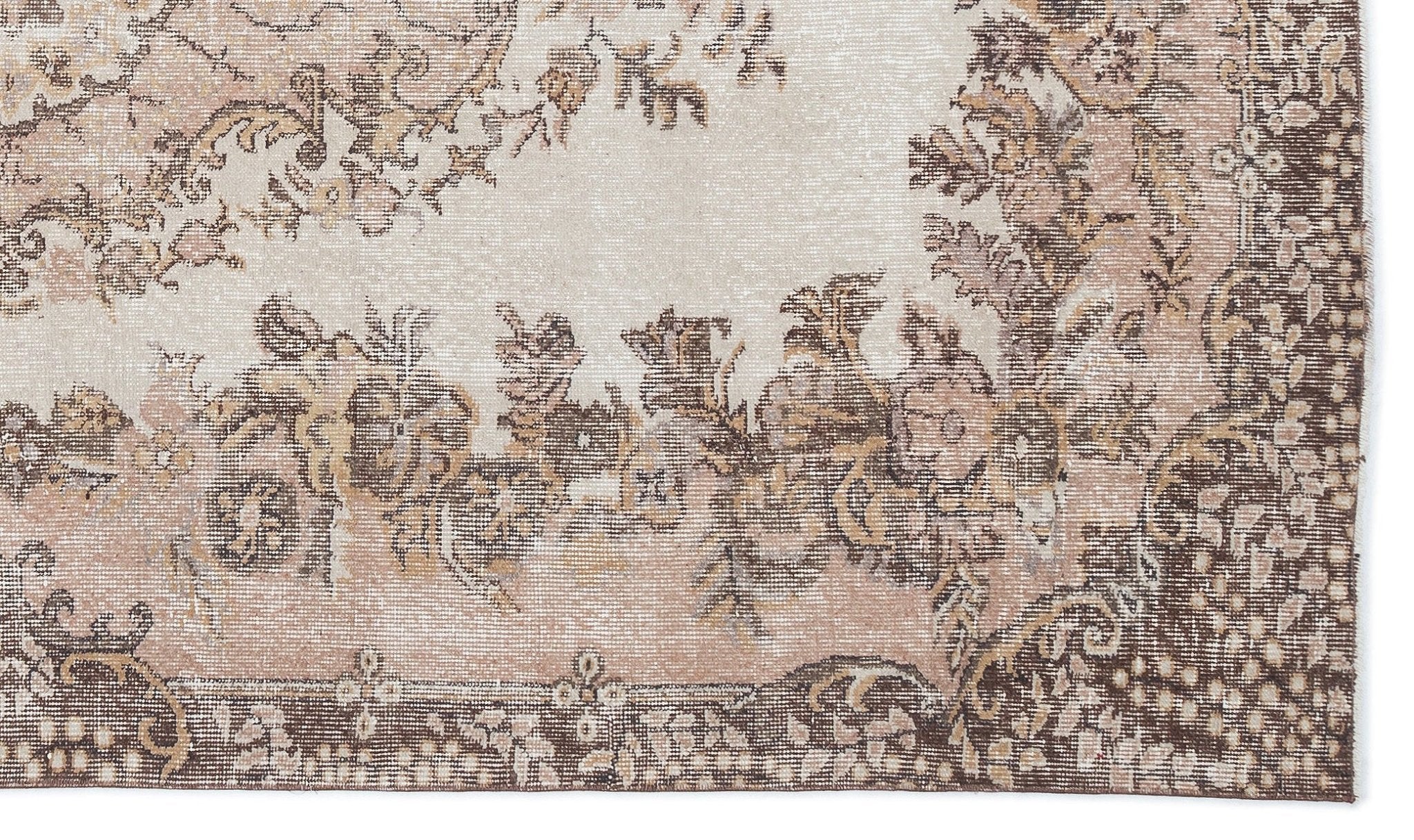 Atina 15507 Beige Vintage Wool Handmade Area Rug 5'9" x 9'10"