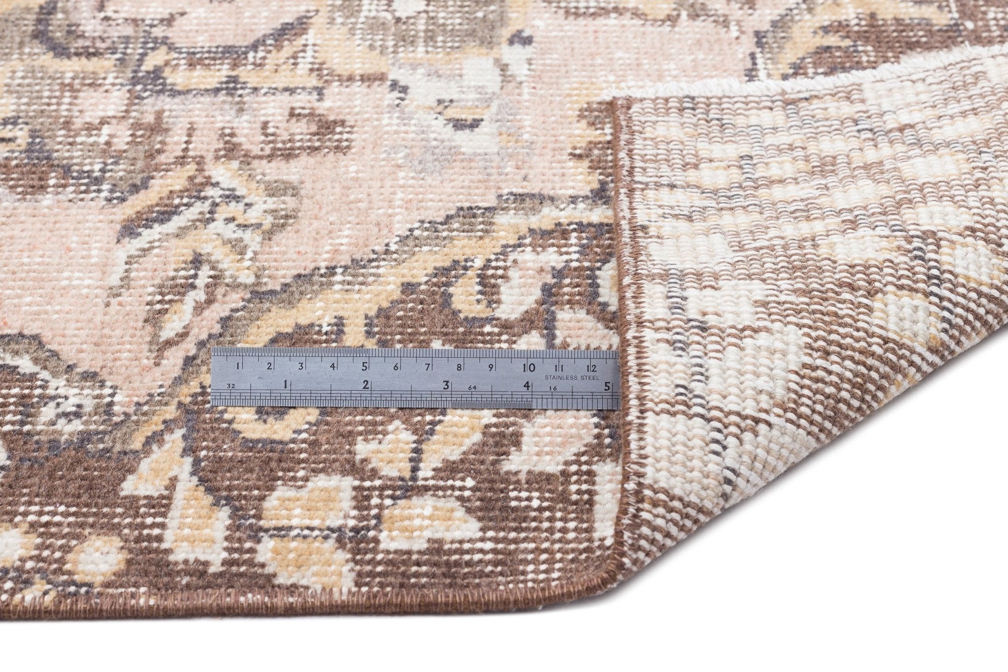 Atina 15507 Beige Vintage Wool Handmade Area Rug 5'9" x 9'10"