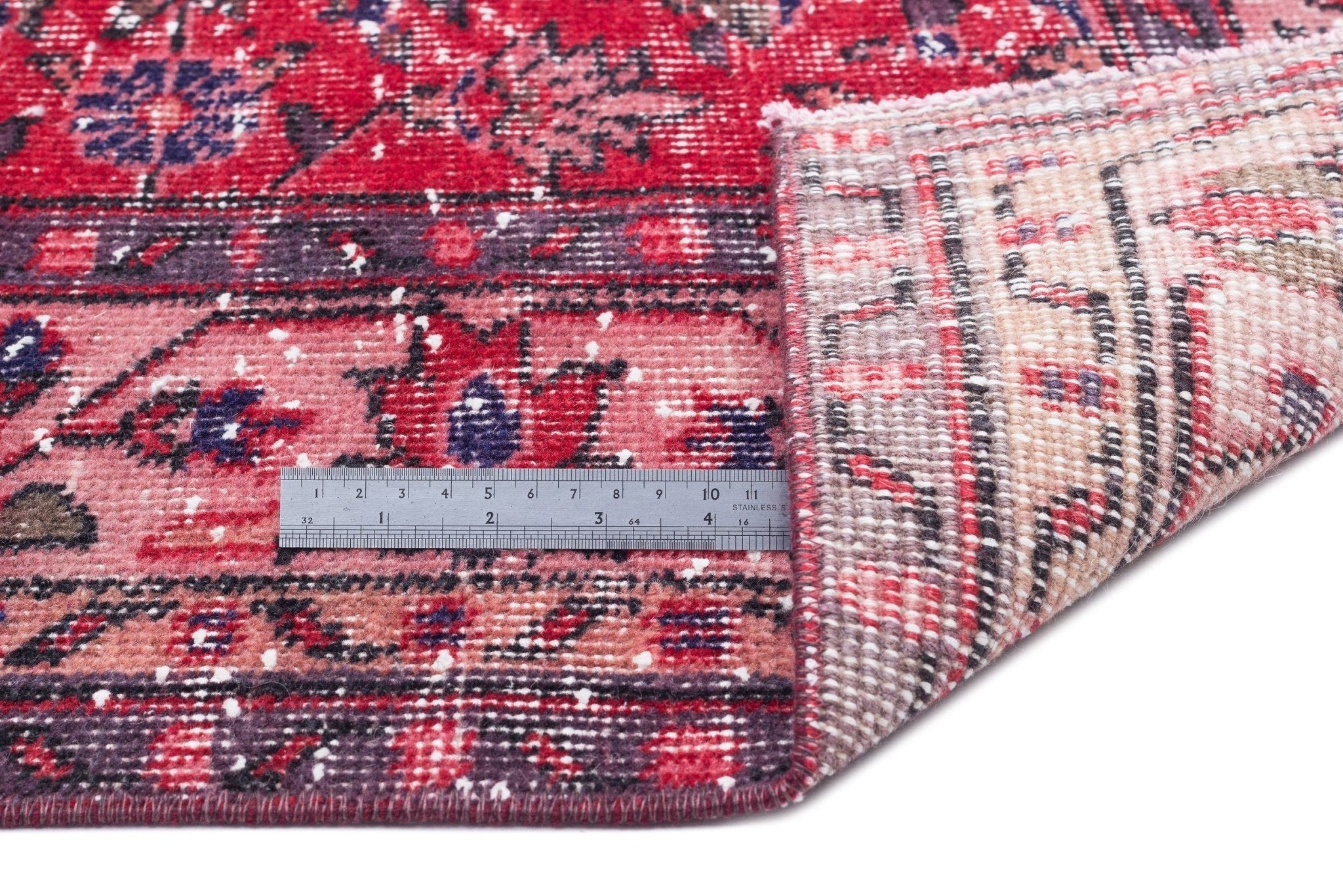 Atina 15553 Red Vintage Wool Handmade Area Rug 5'5" x 9'2"