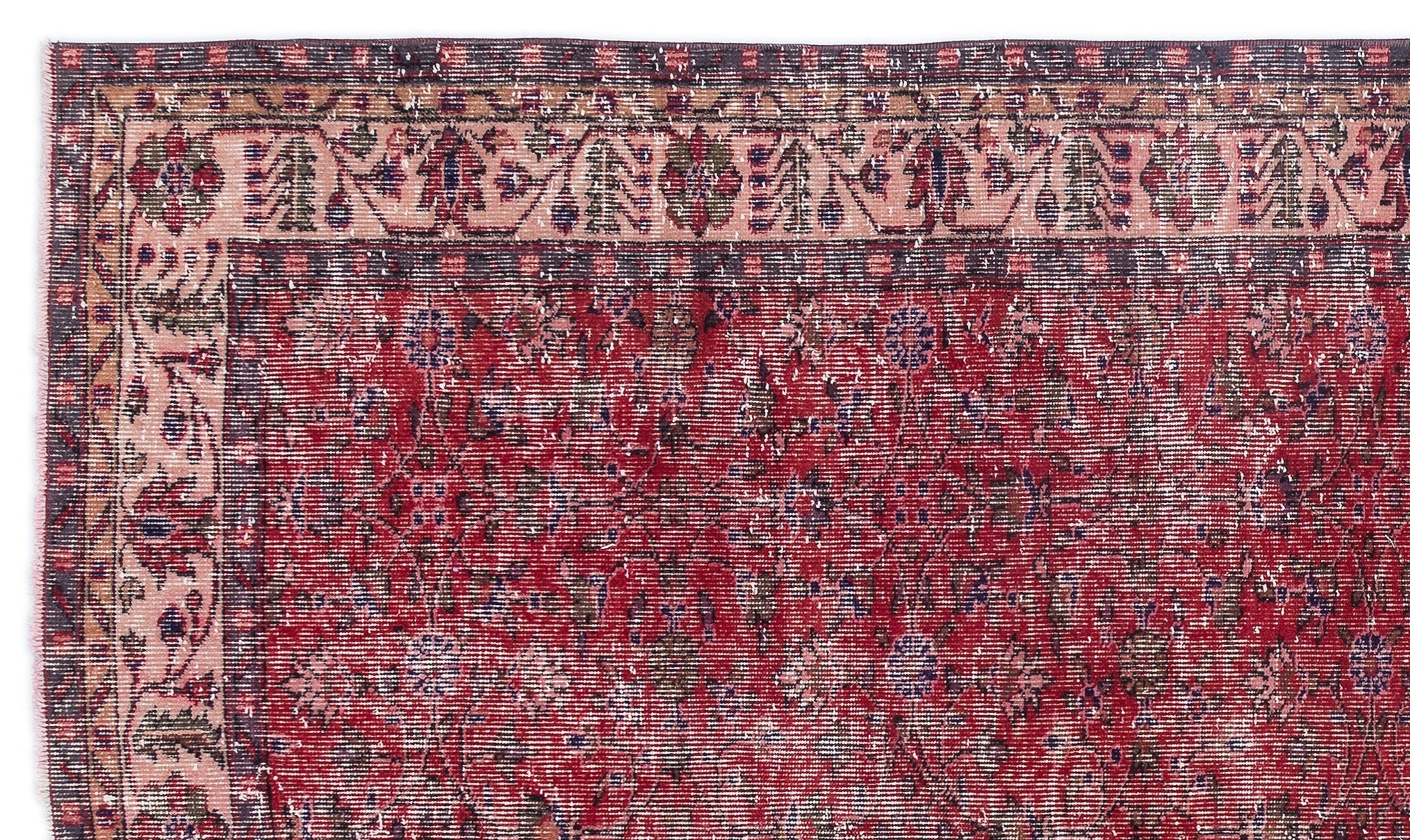 Atina 15553 Red Vintage Wool Handmade Area Rug 5'5" x 9'2"