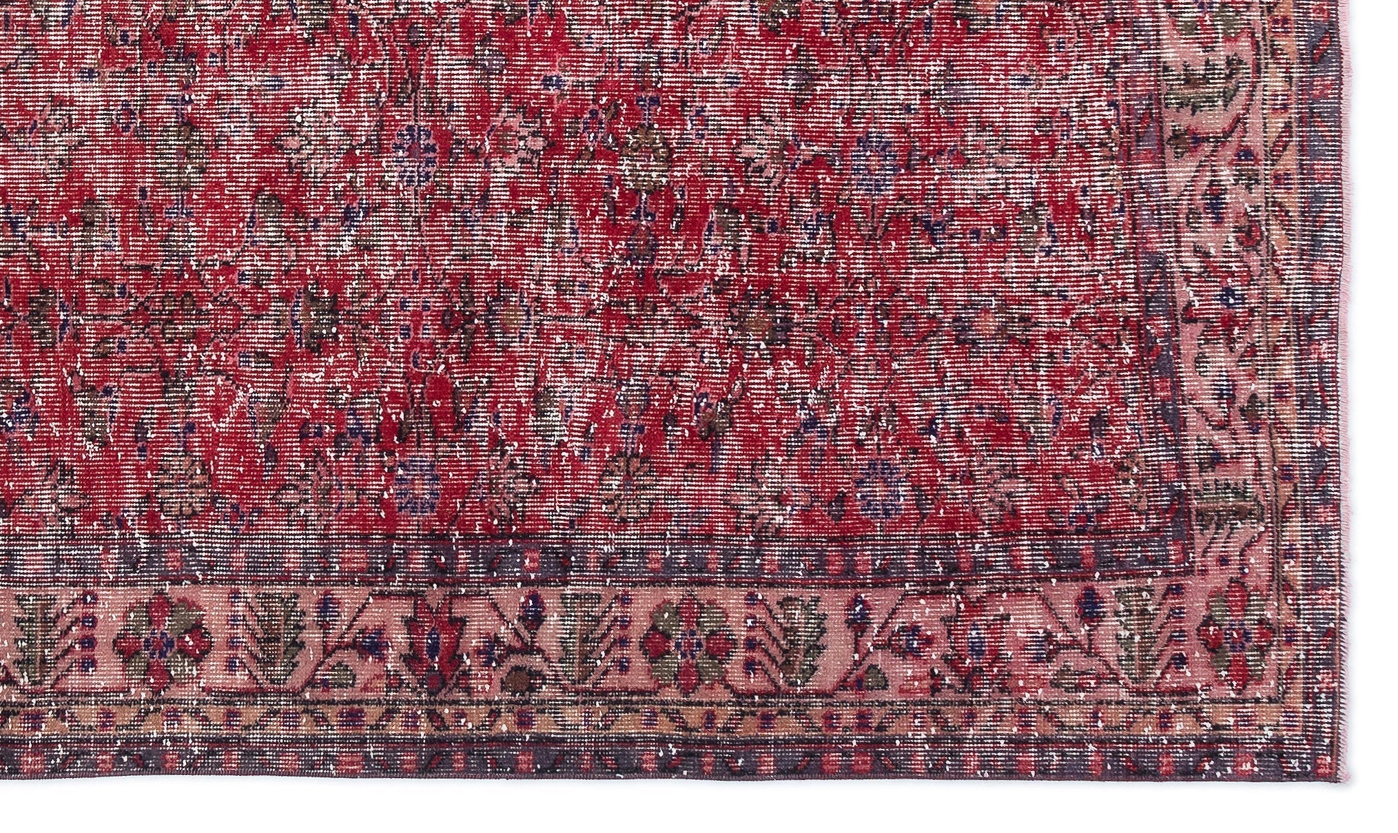 Atina 15553 Red Vintage Wool Handmade Area Rug 5'5" x 9'2"