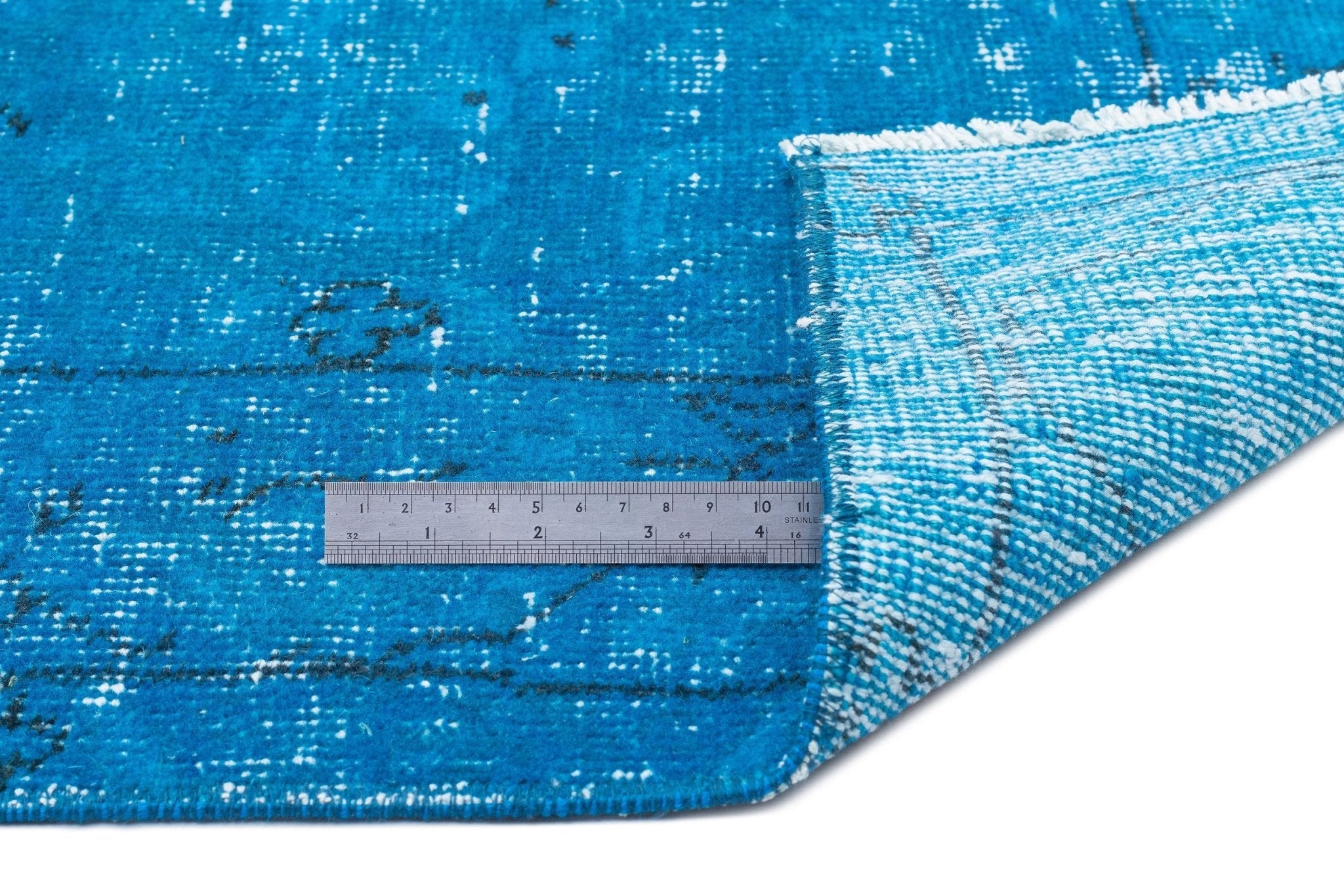 Atina 15558 Blue Vintage Wool Handmade Area Rug 5'6" x 8'8"
