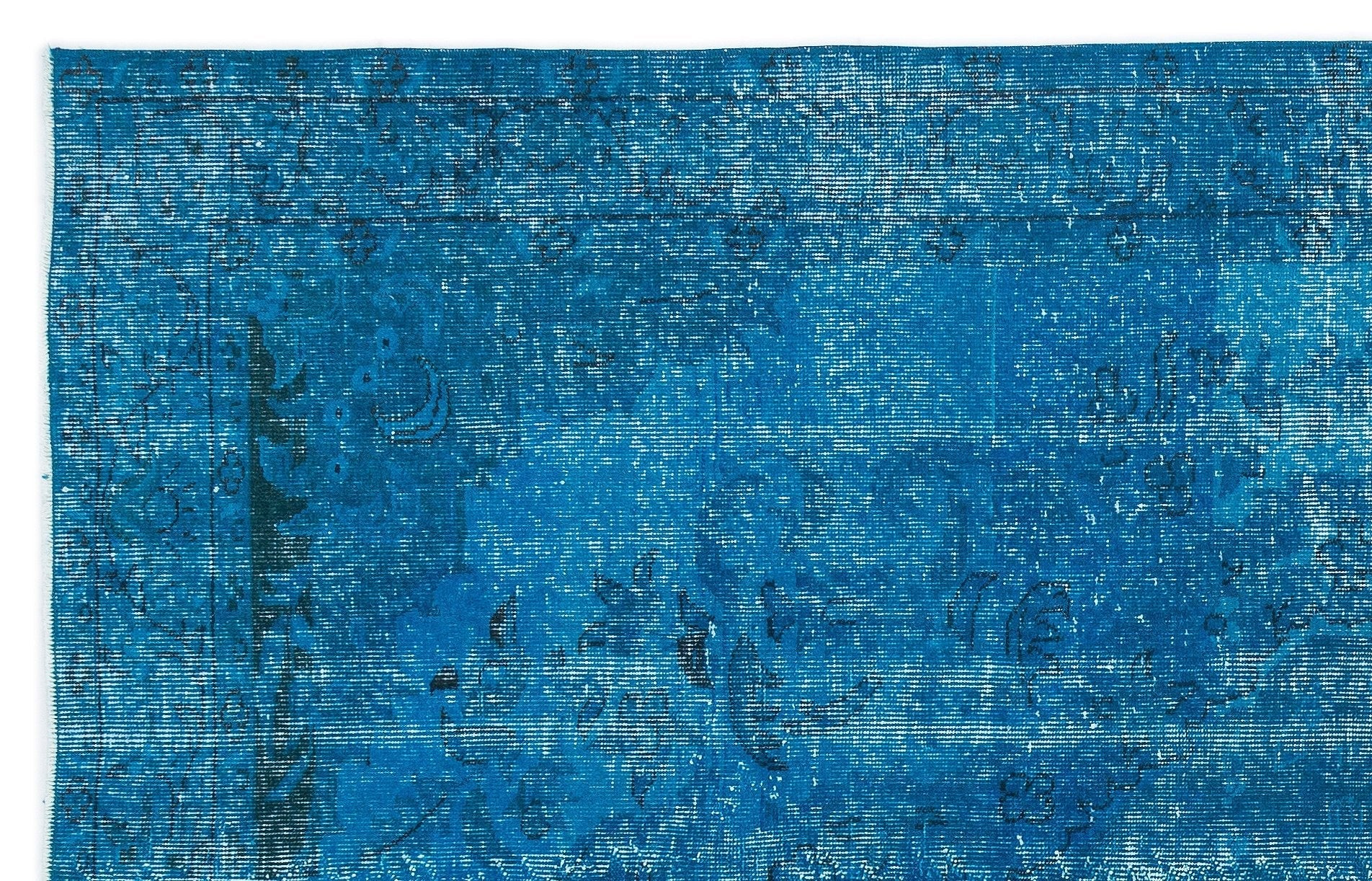 Atina 15558 Blue Vintage Wool Handmade Area Rug 5'6" x 8'8"