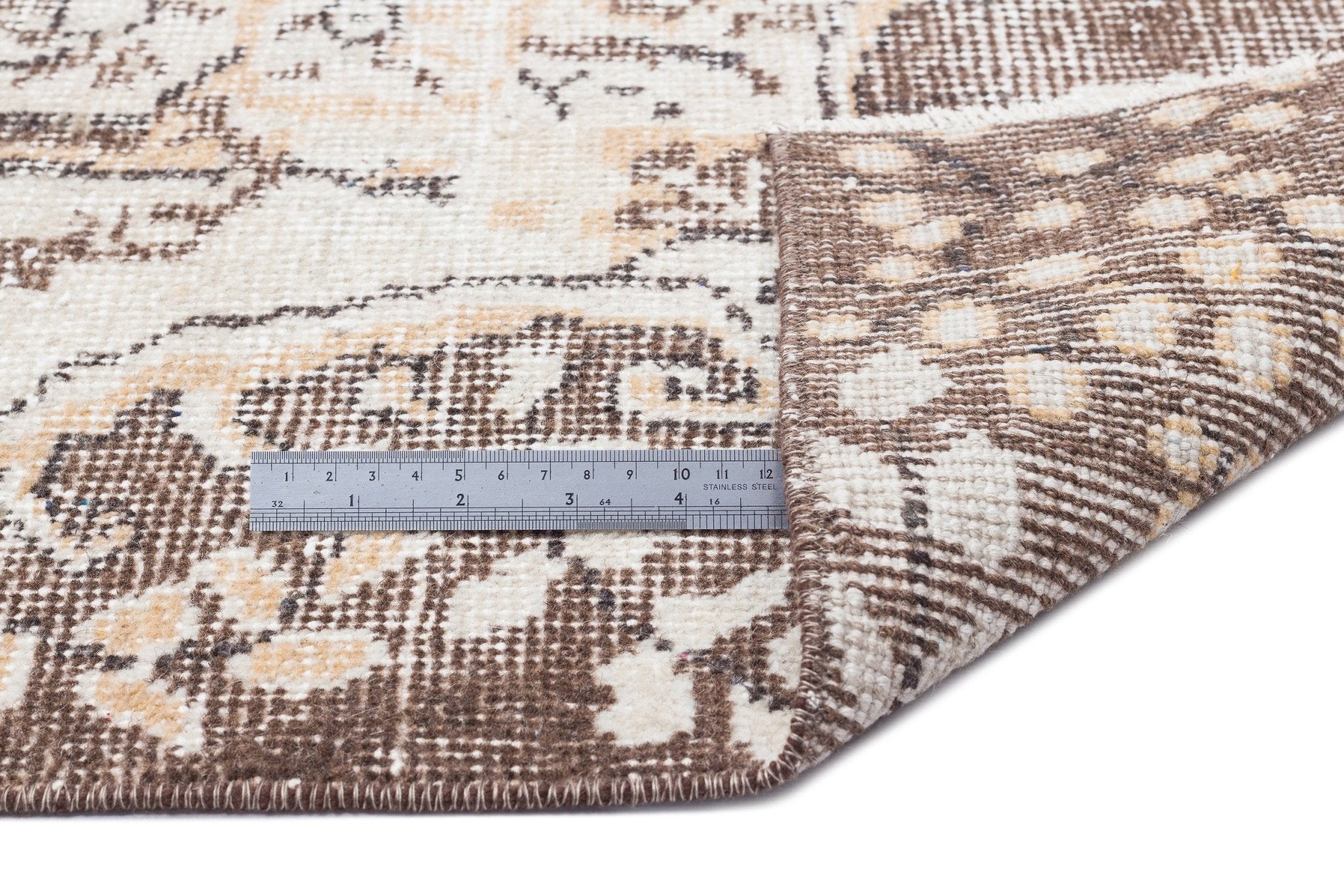 Atina 15575 Beige Vintage Wool Handmade Area Rug 6'0" x 9'11"