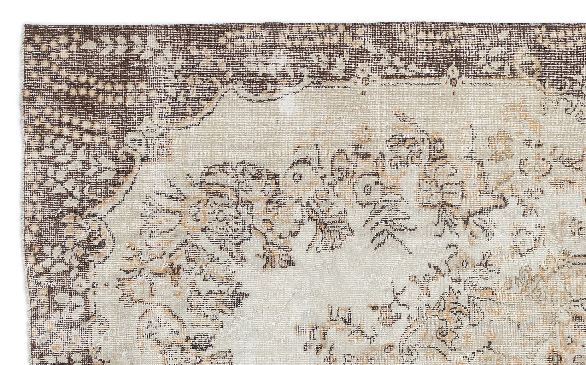 Atina 15575 Beige Vintage Wool Handmade Area Rug 6'0" x 9'11"