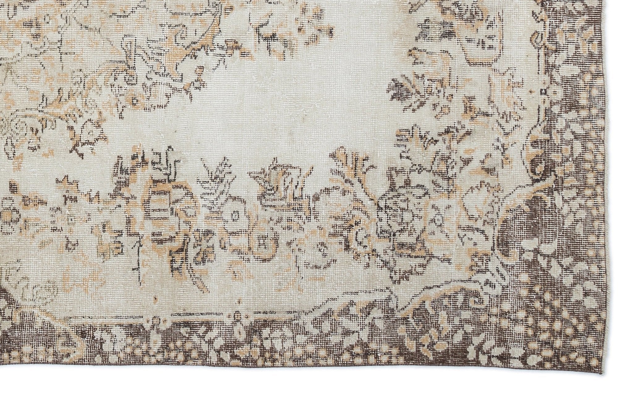 Atina 15575 Beige Vintage Wool Handmade Area Rug 6'0" x 9'11"