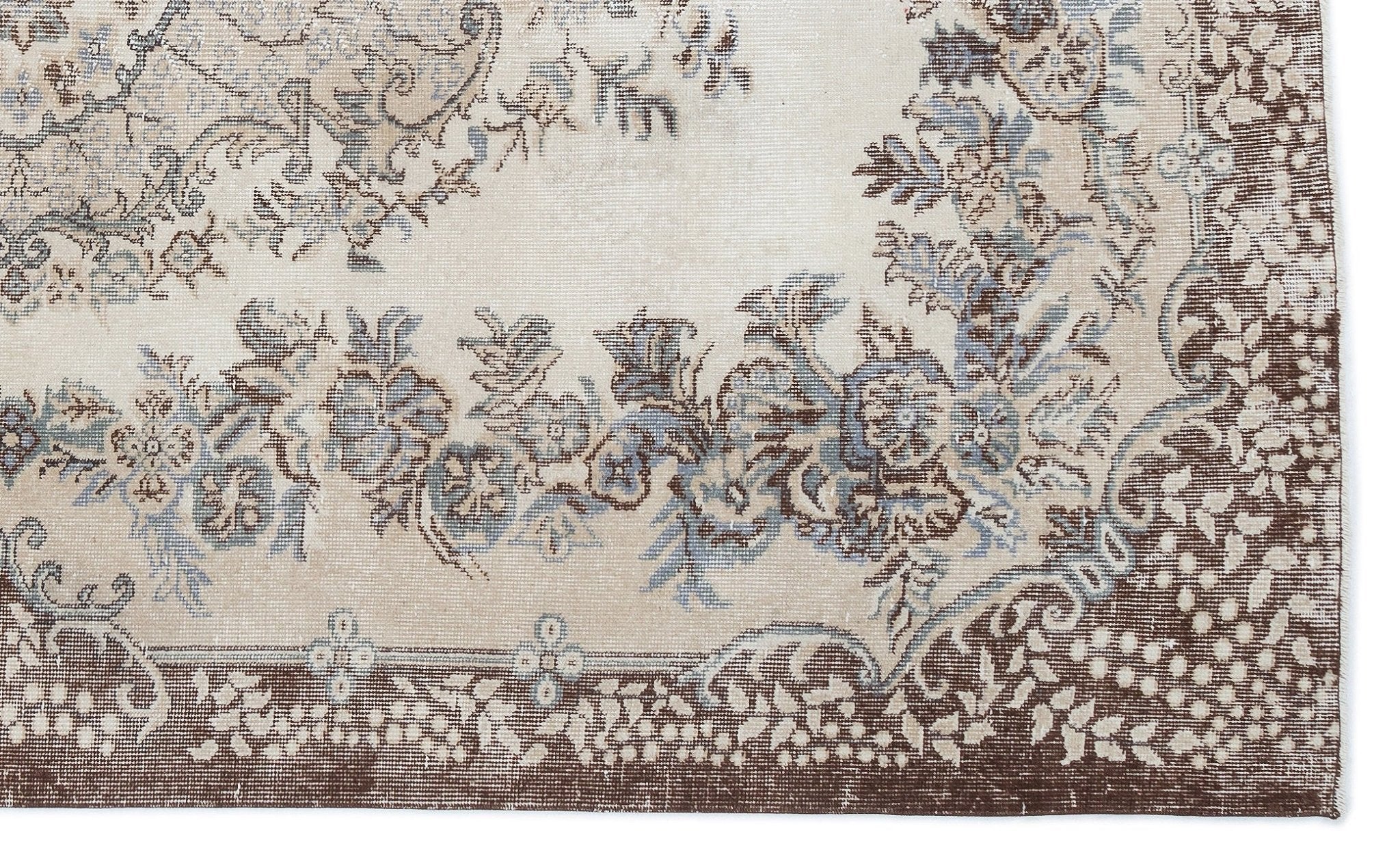 Atina 15582 Beige Vintage Wool Handmade Area Rug 5'9" x 9'6"