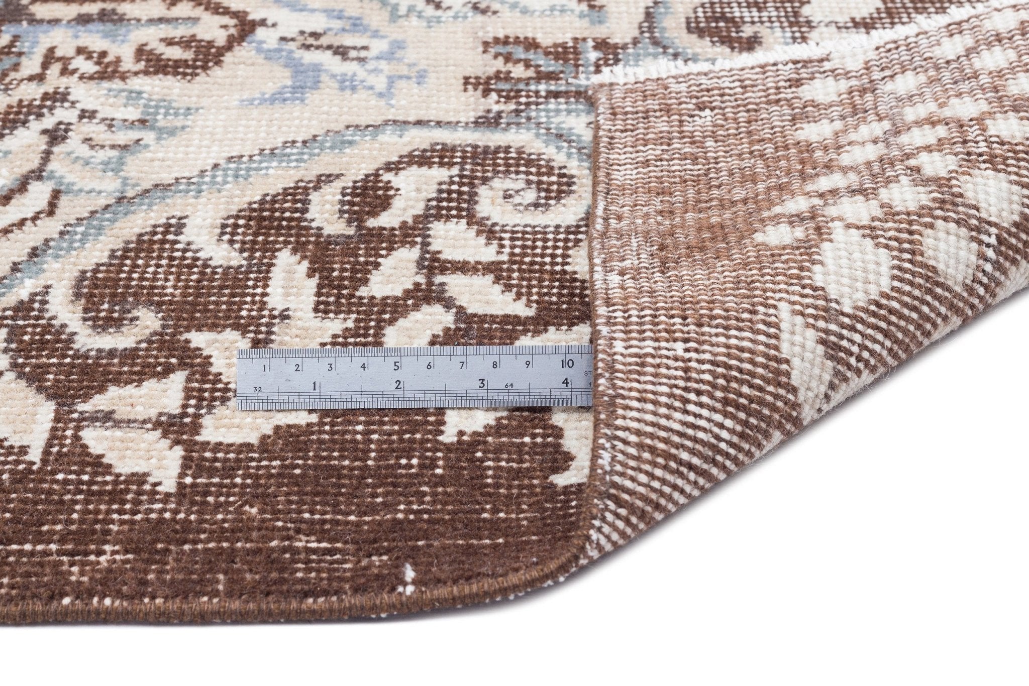 Atina 15582 Beige Vintage Wool Handmade Area Rug 5'9" x 9'6"