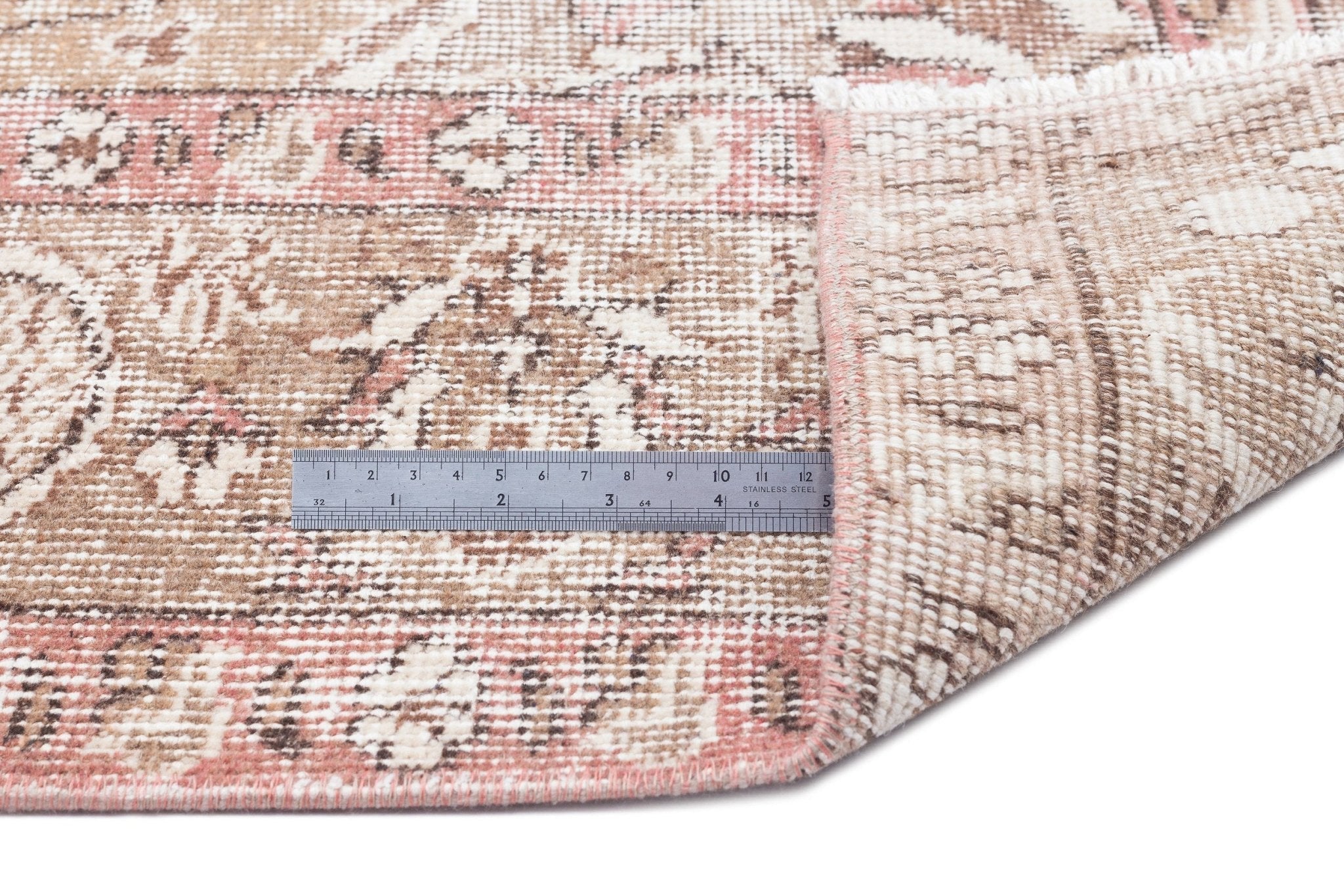 Atina 15599 Beige Vintage Wool Handmade Area Rug 5'9" x 9'2"