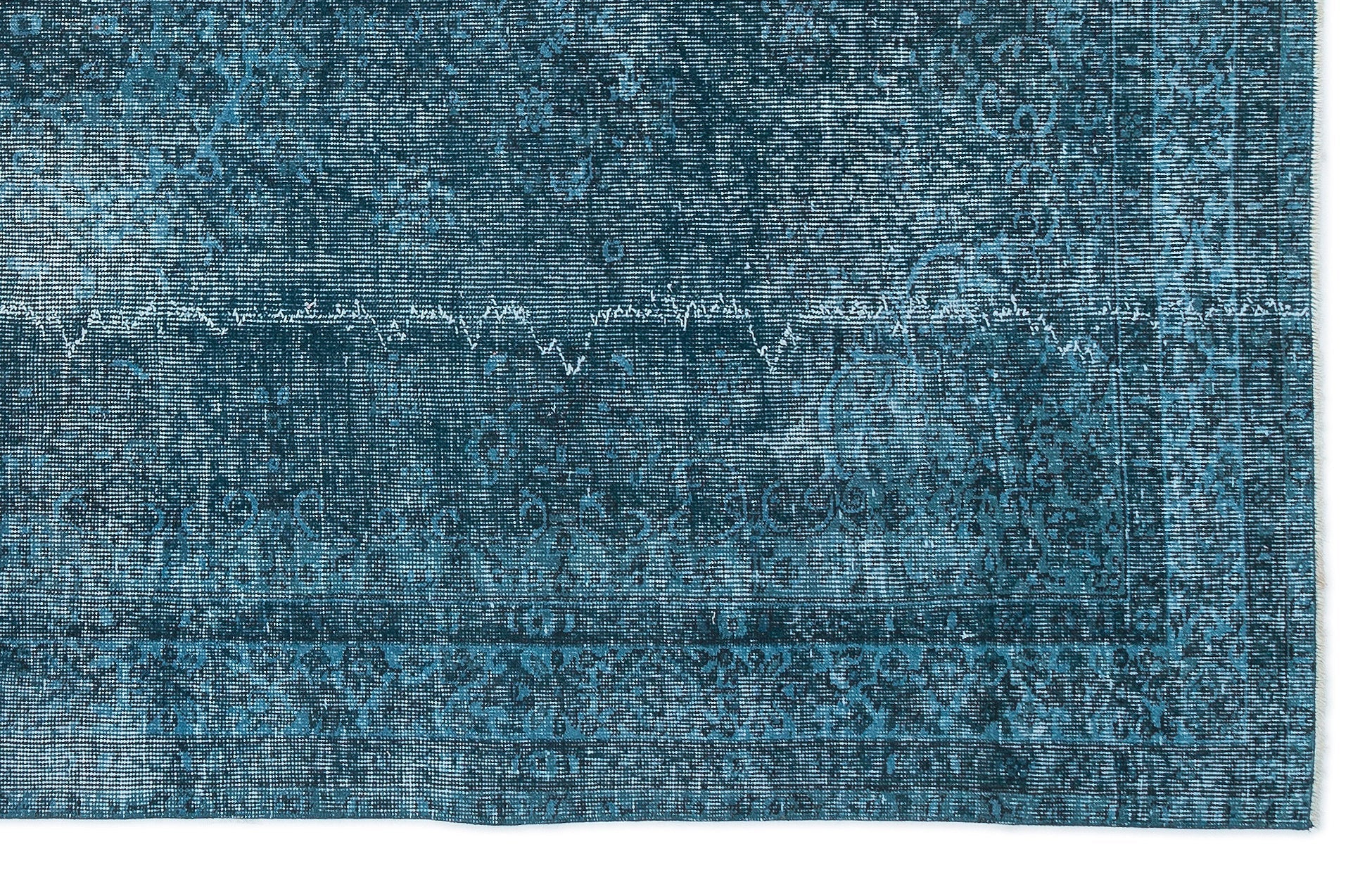 Atina 15615 Turquoise Vintage Wool Handmade Area Rug 5'7" x 8'11"