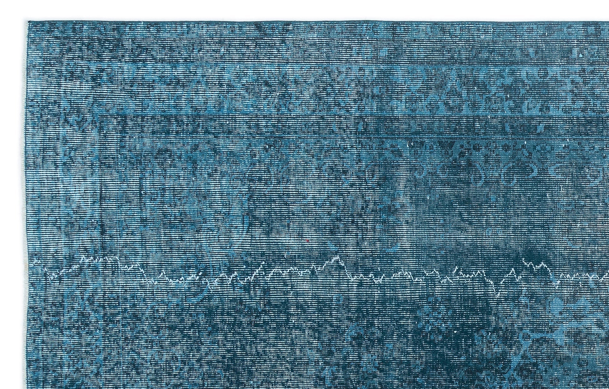 Atina 15615 Turquoise Vintage Wool Handmade Area Rug 5'7" x 8'11"
