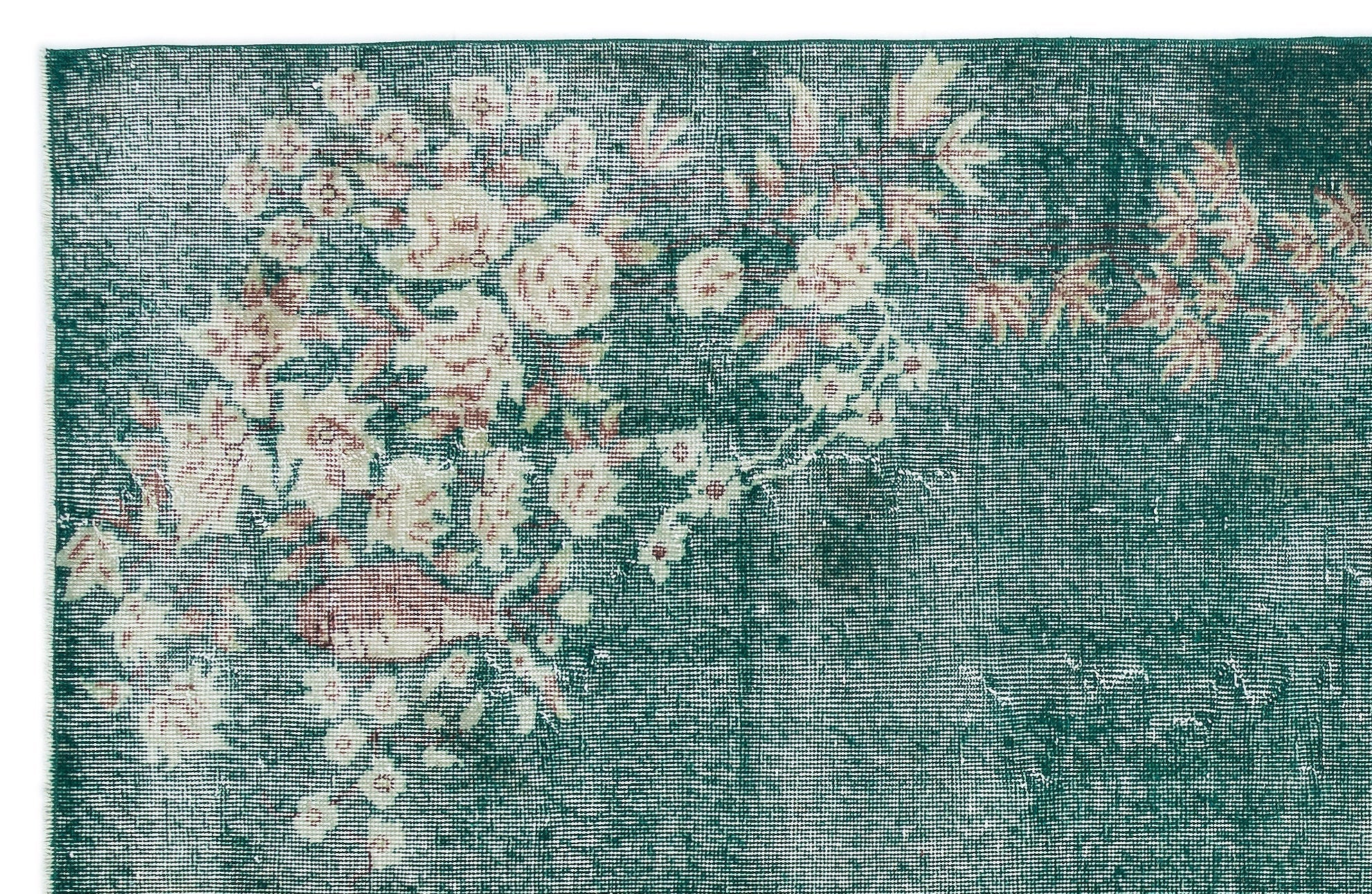 Atina 15633 Green Vintage Wool Handmade Area Rug 5'9" x 9'0"