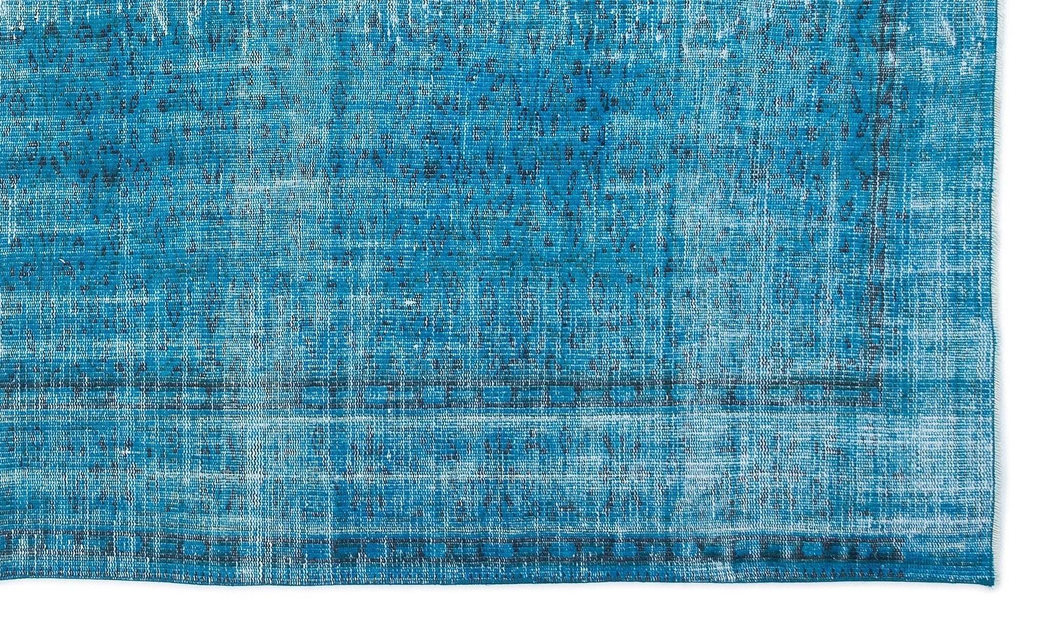 Atina 15640 Turquoise Vintage Wool Handmade Area Rug 5'4" x 9'3"